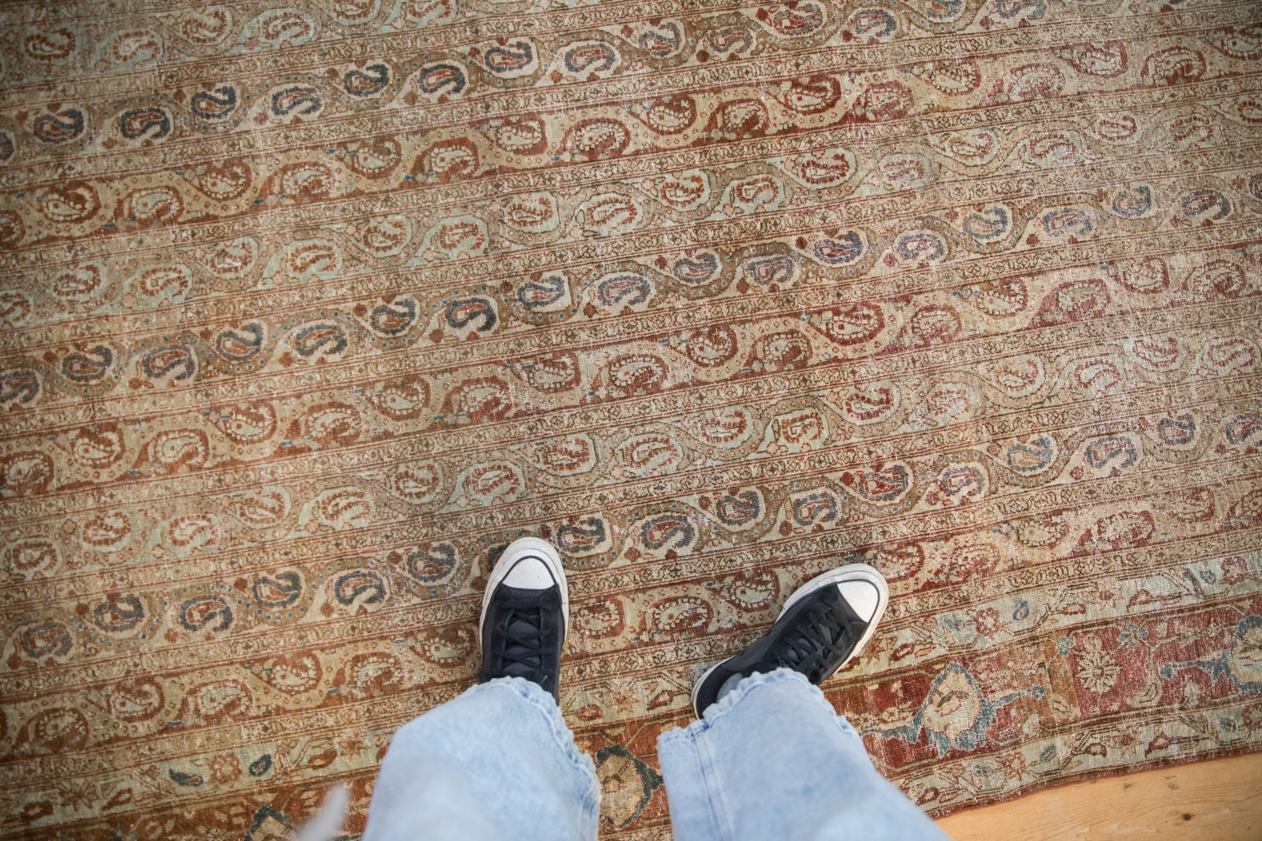 7.5x10.5 Vintage Distressed Qom Carpet by Old New House® - product image 2 for Resin Society