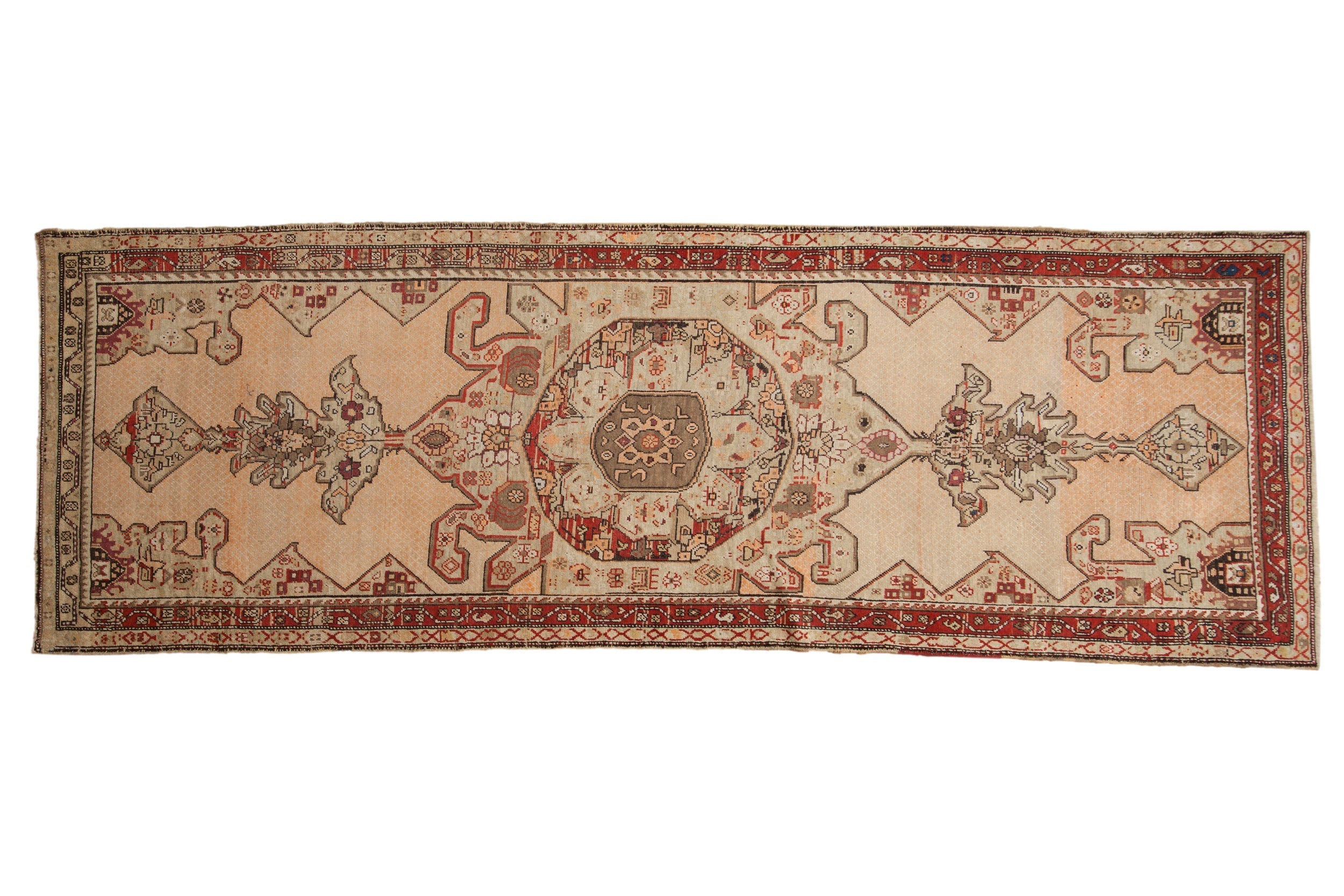 RESERVED 3.5x11 Antique Distressed Karabagh Rug Runner