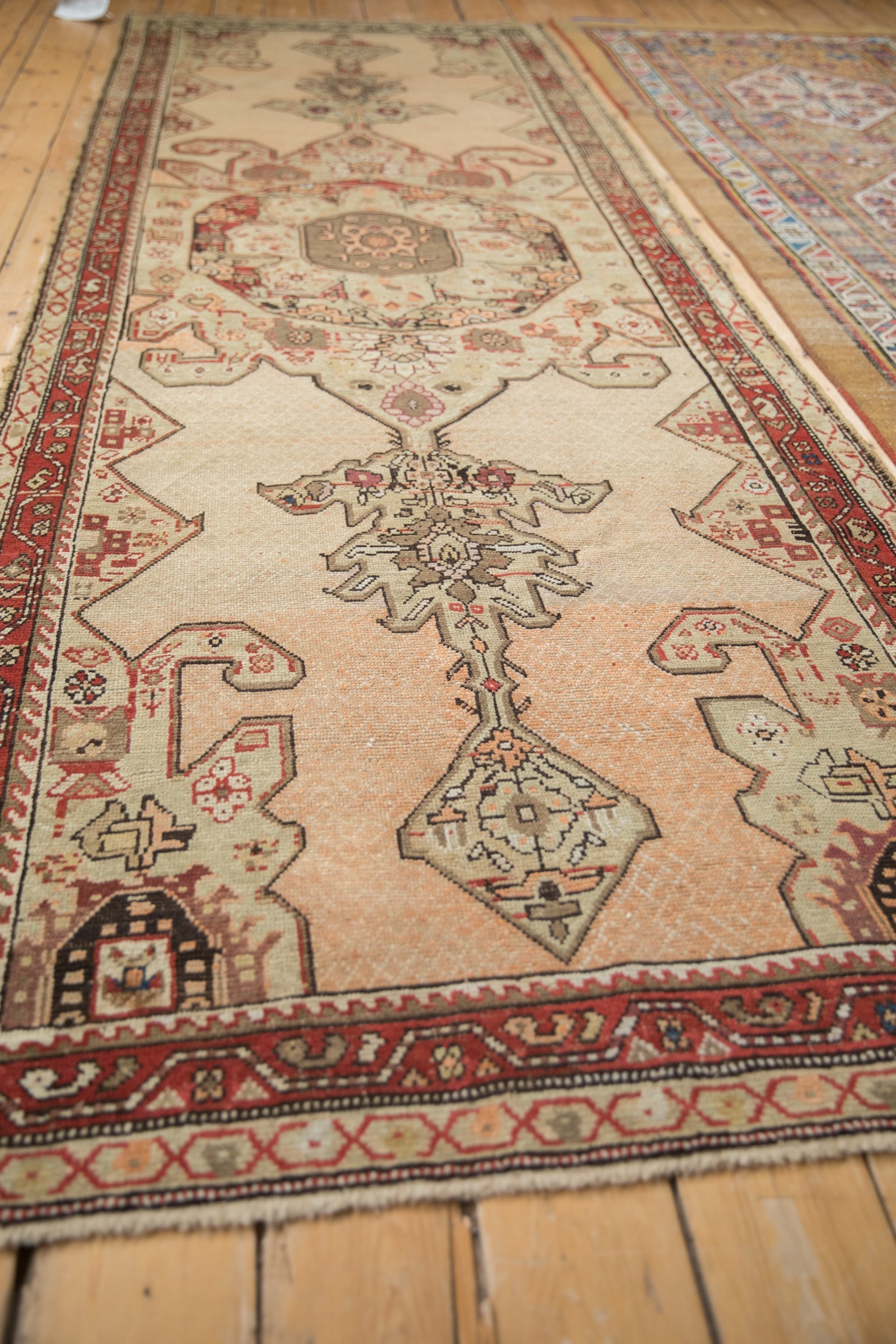 RESERVED 3.5x11 Antique Distressed Karabagh Rug Runner