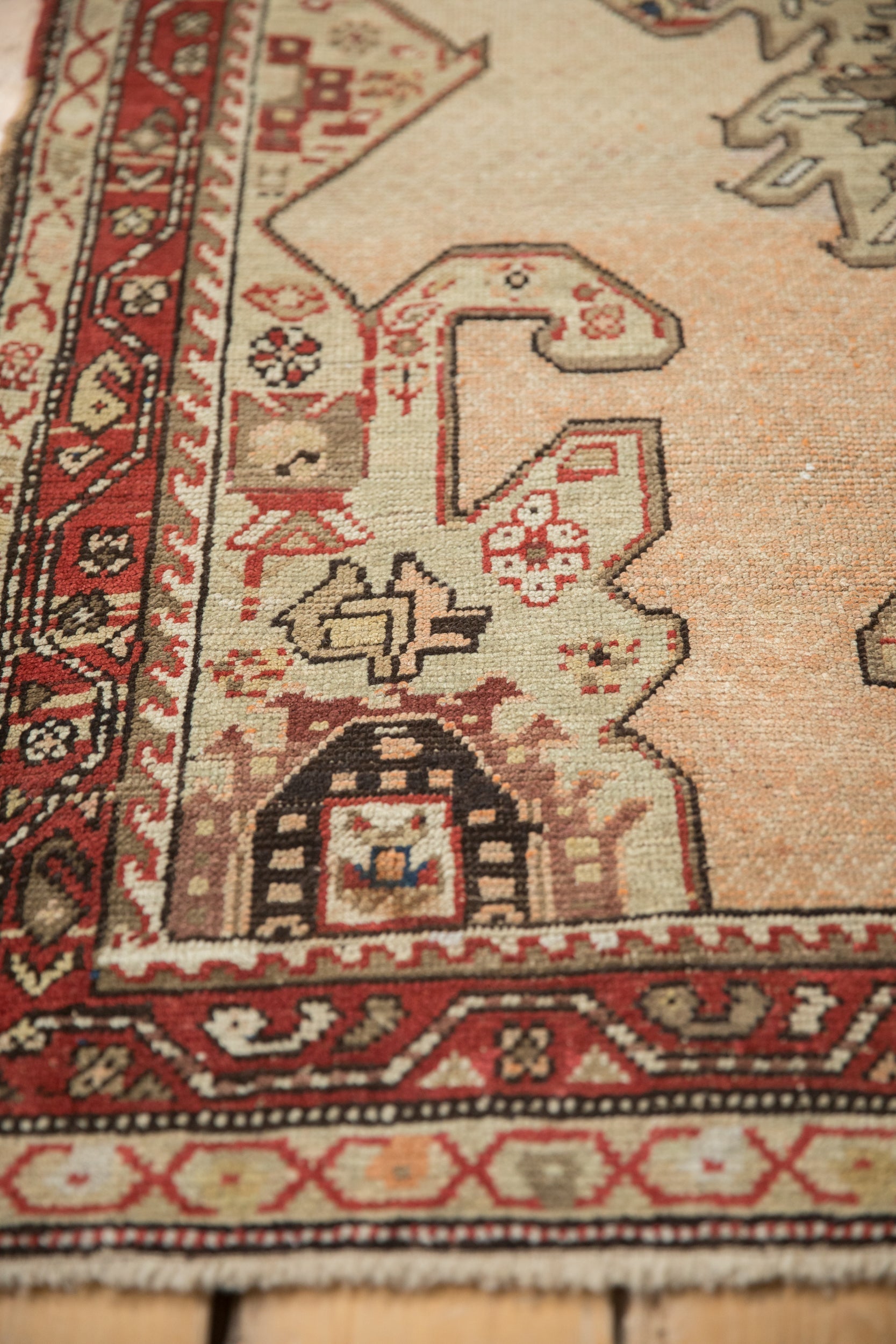 RESERVED 3.5x11 Antique Distressed Karabagh Rug Runner