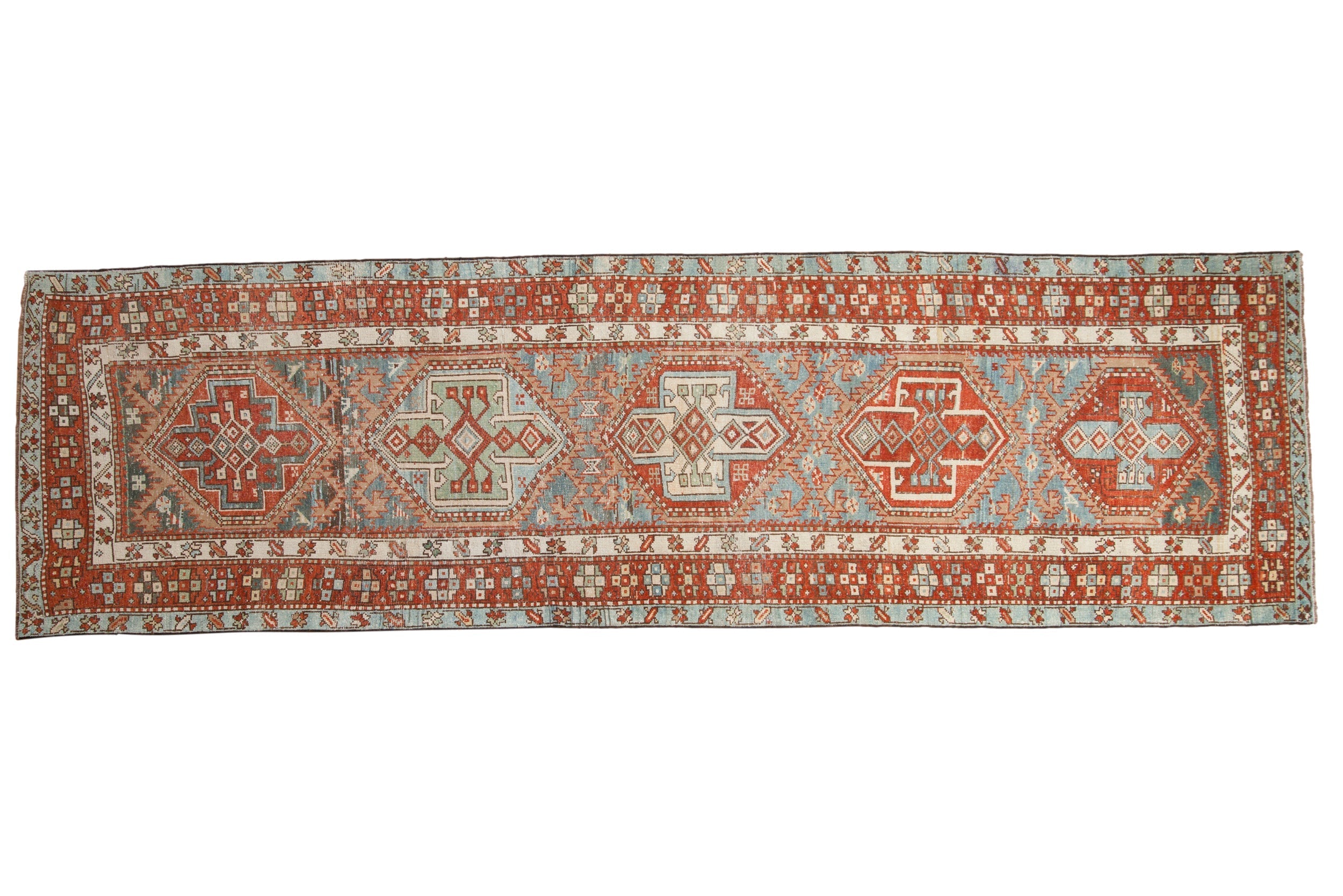 3.5x12.5 Vintage Distressed Karaja Rug Runner by Old New House® - main product image for Resin Society