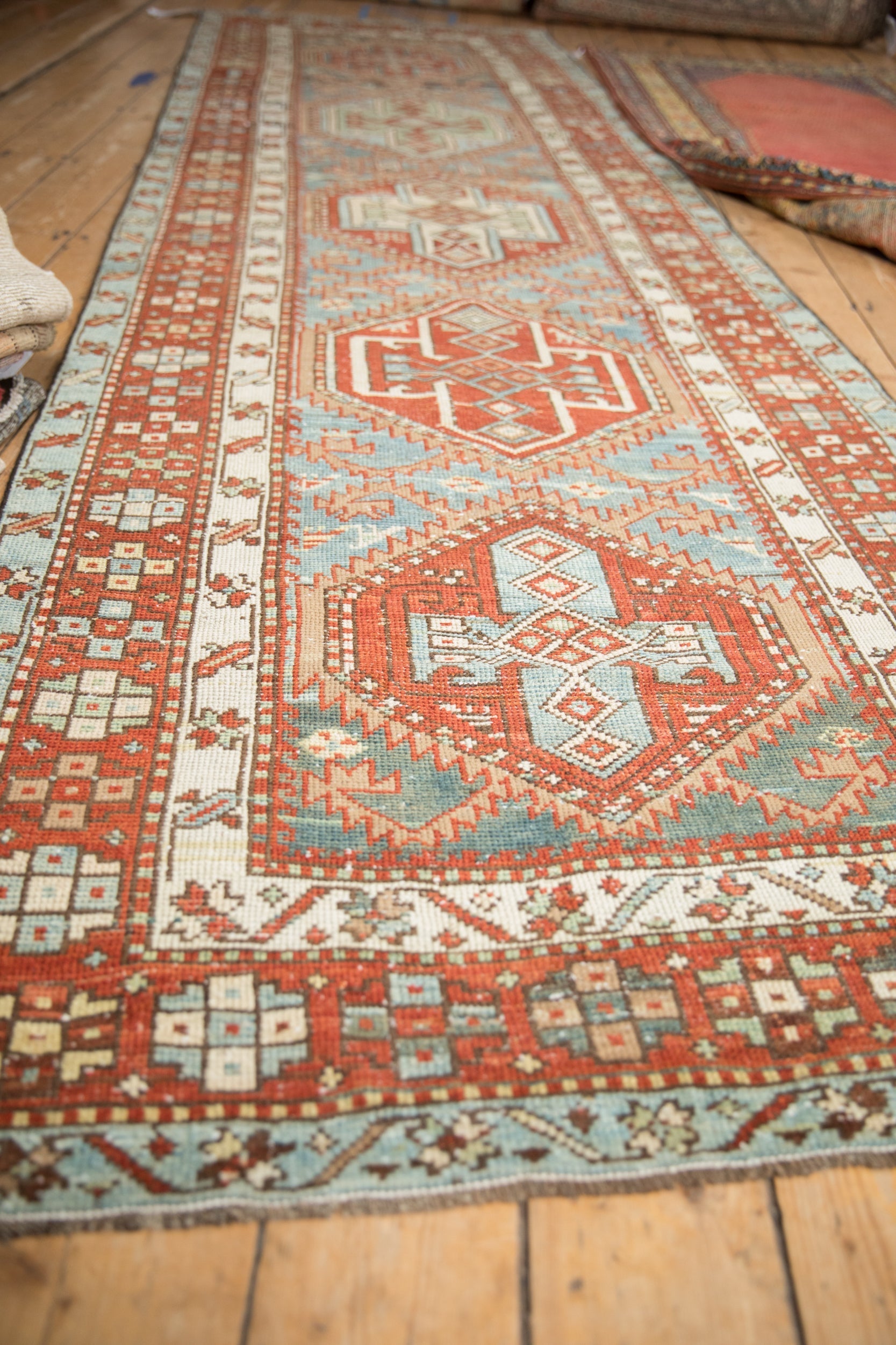 3.5x12.5 Vintage Distressed Karaja Rug Runner by Old New House® - product image 4 for Resin Society