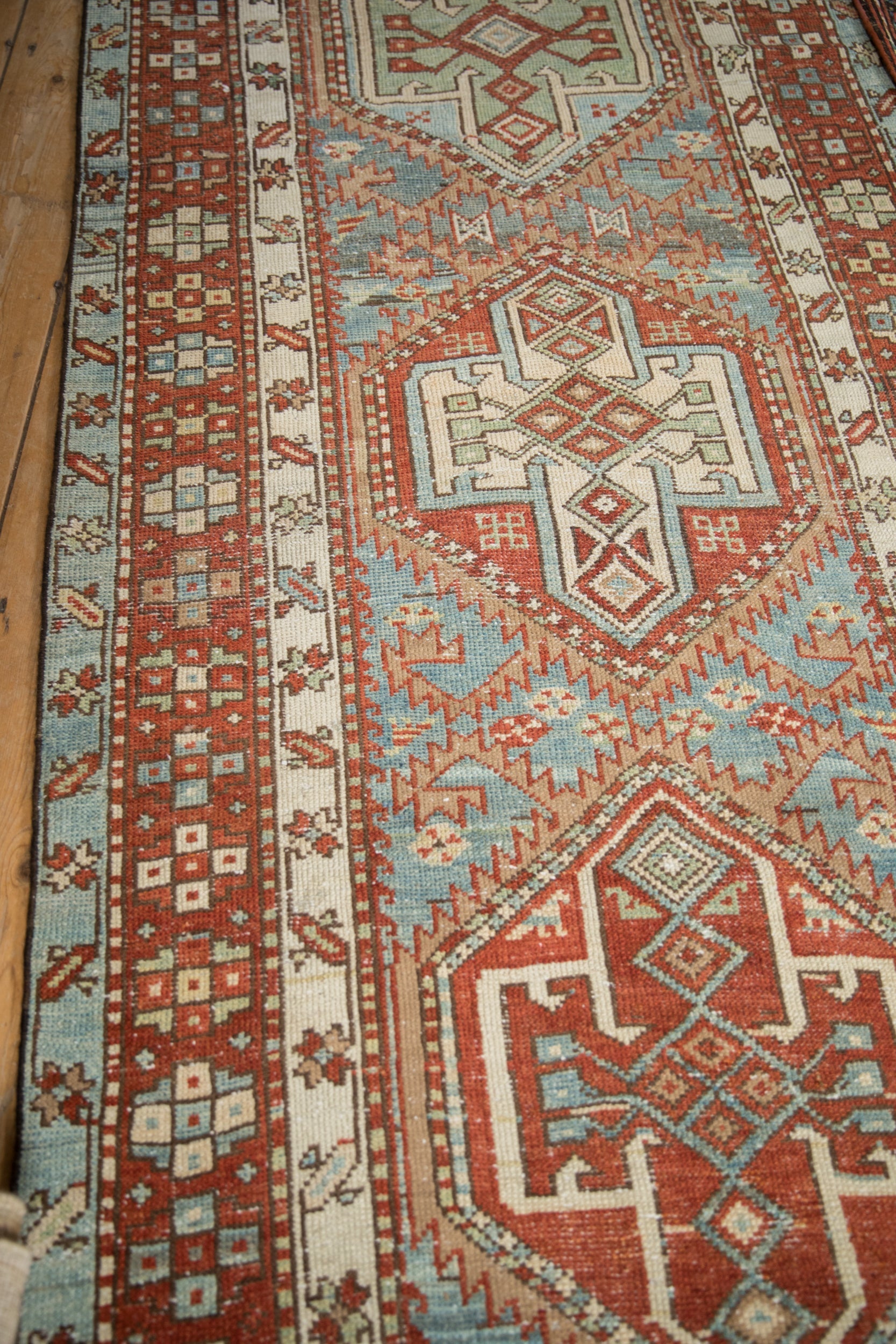 3.5x12.5 Vintage Distressed Karaja Rug Runner by Old New House® - product image 5 for Resin Society