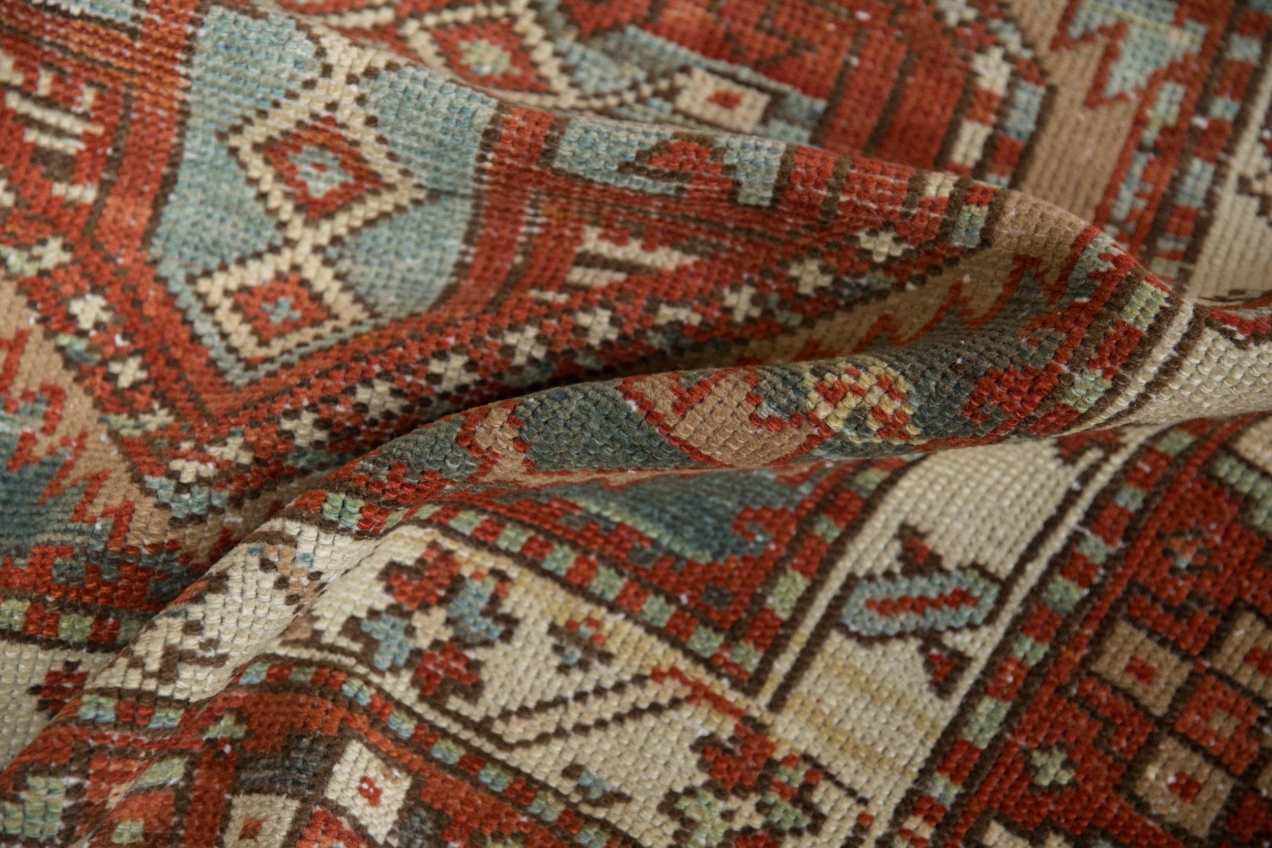 3.5x12.5 Vintage Distressed Karaja Rug Runner by Old New House® - product image 9 for Resin Society
