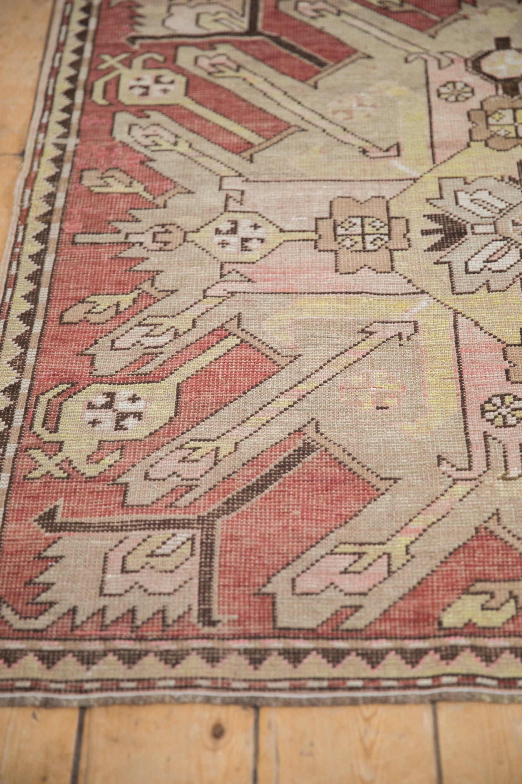 3.5x9 Antique Distressed Kazak Rug Runner by Old New House® - product image 5 for Resin Society
