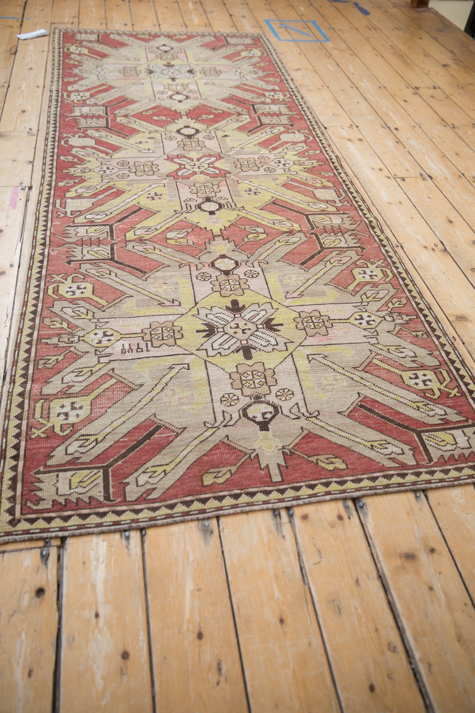 3.5x9 Antique Distressed Kazak Rug Runner by Old New House® - product image 9 for Resin Society