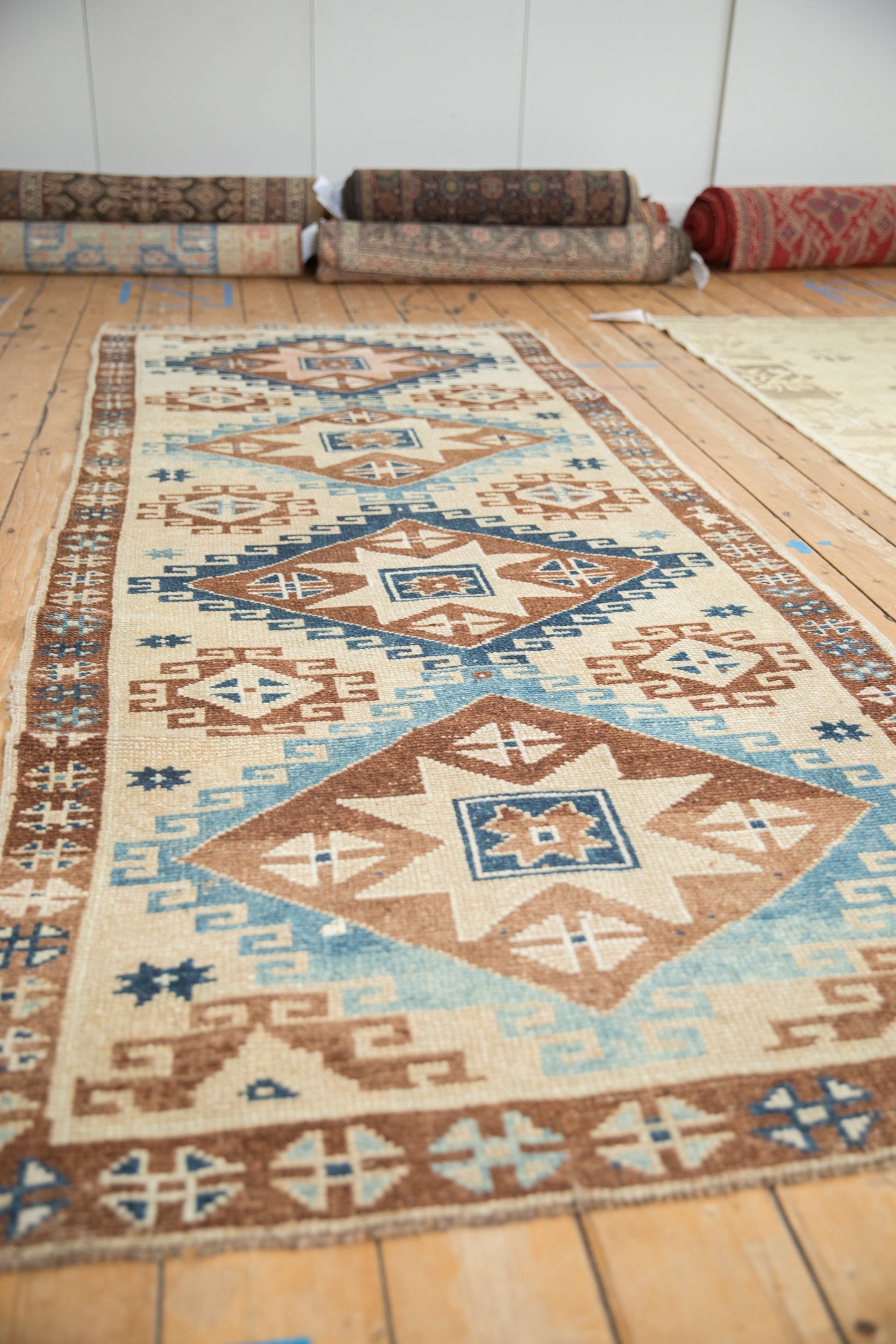 3.5x9.5 Vintage Distressed Kars Rug Runner by Old New House® - product image 5 for Resin Society