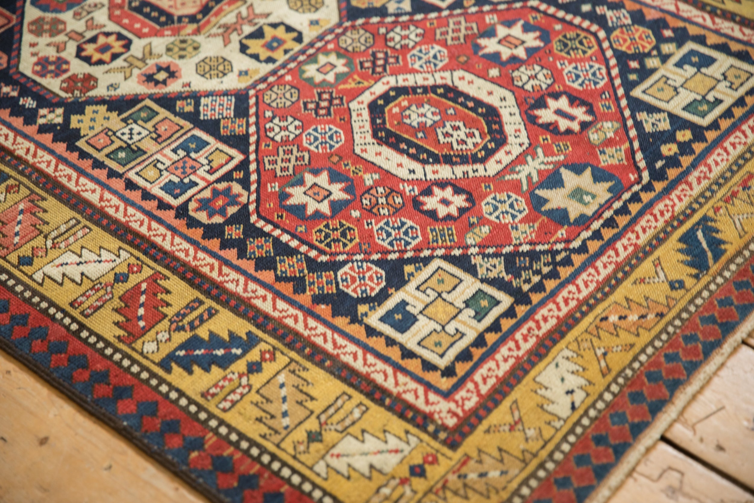 3.5x9.5 Antique Kazak Rug Runner by Old New House® - product image 5 for Resin Society