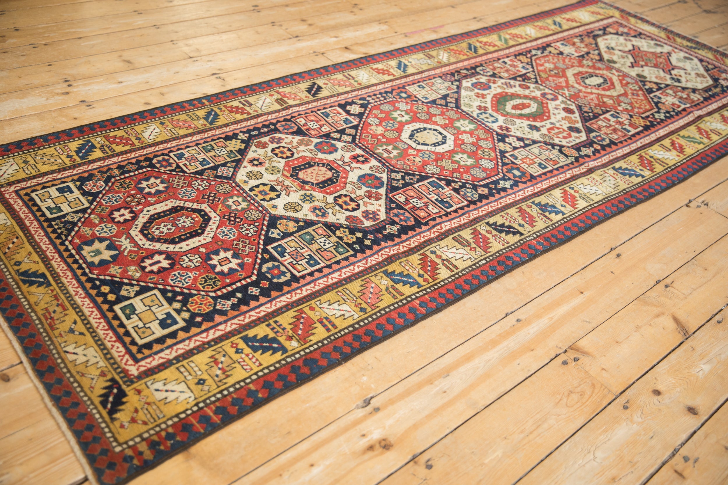3.5x9.5 Antique Kazak Rug Runner by Old New House® - product image 6 for Resin Society