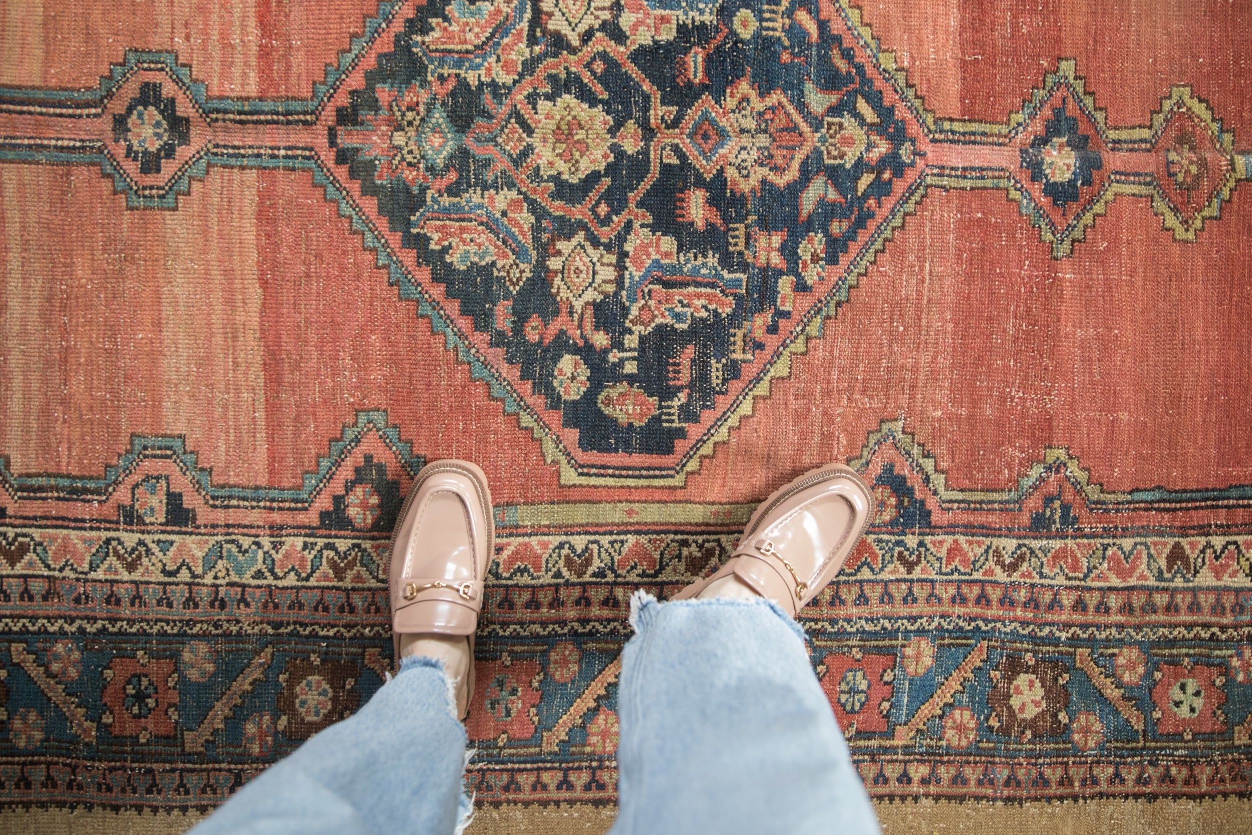 5.5x11 Antique Hamadan Rug Runner by Old New House® - product image 2 for Resin Society