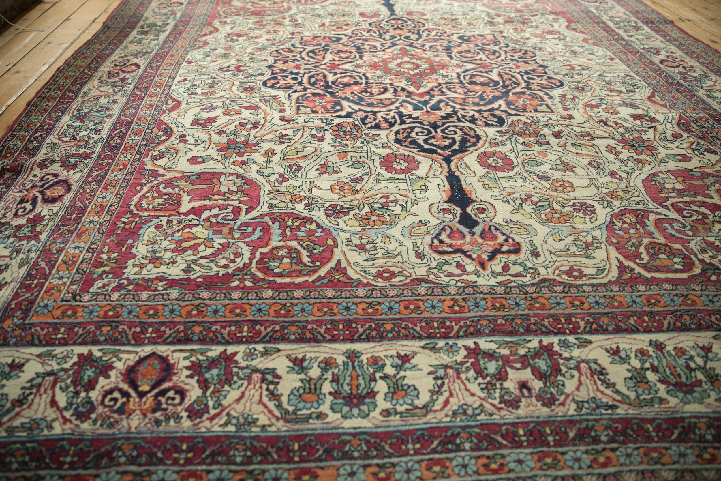 9x10 Antique Fine Kerman Square Carpet by Old New House® - product image 10 for Resin Society