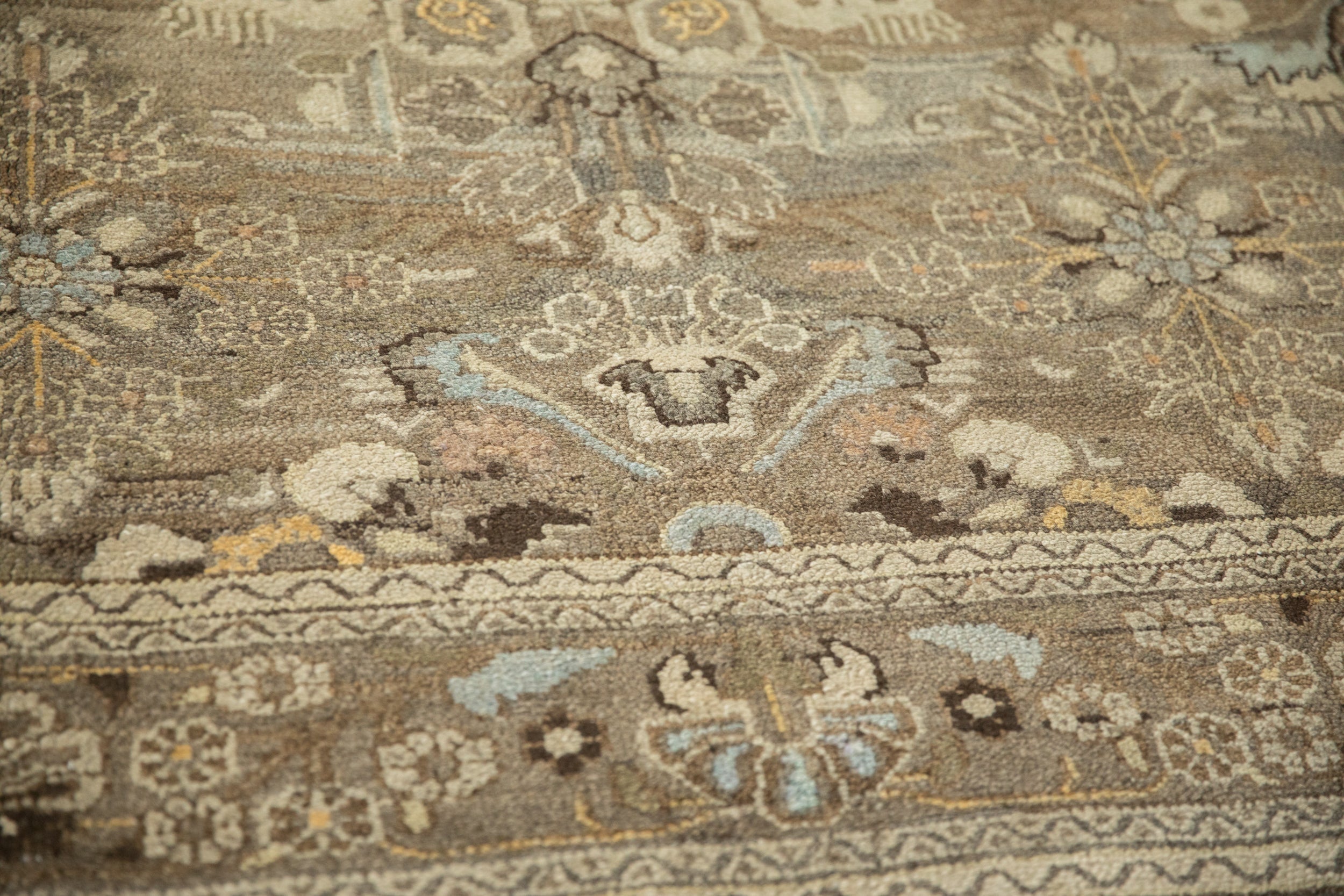 7x9.5 Vintage Distressed Bibikabad Carpet by Old New House® - product image 9 for Resin Society