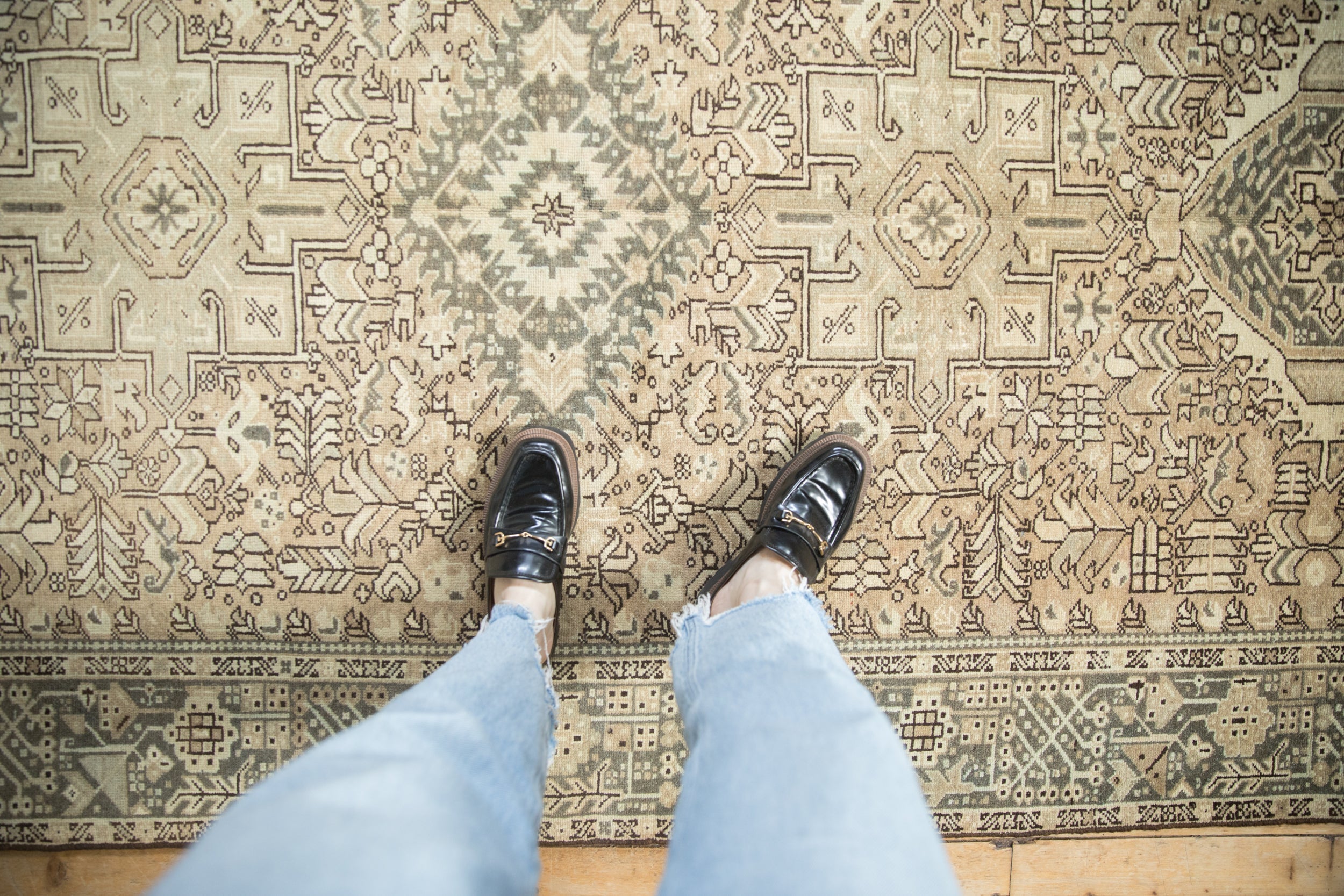 5x12.5 Vintage Distressed Karaja Rug Runner by Old New House® - product image 2 for Resin Society