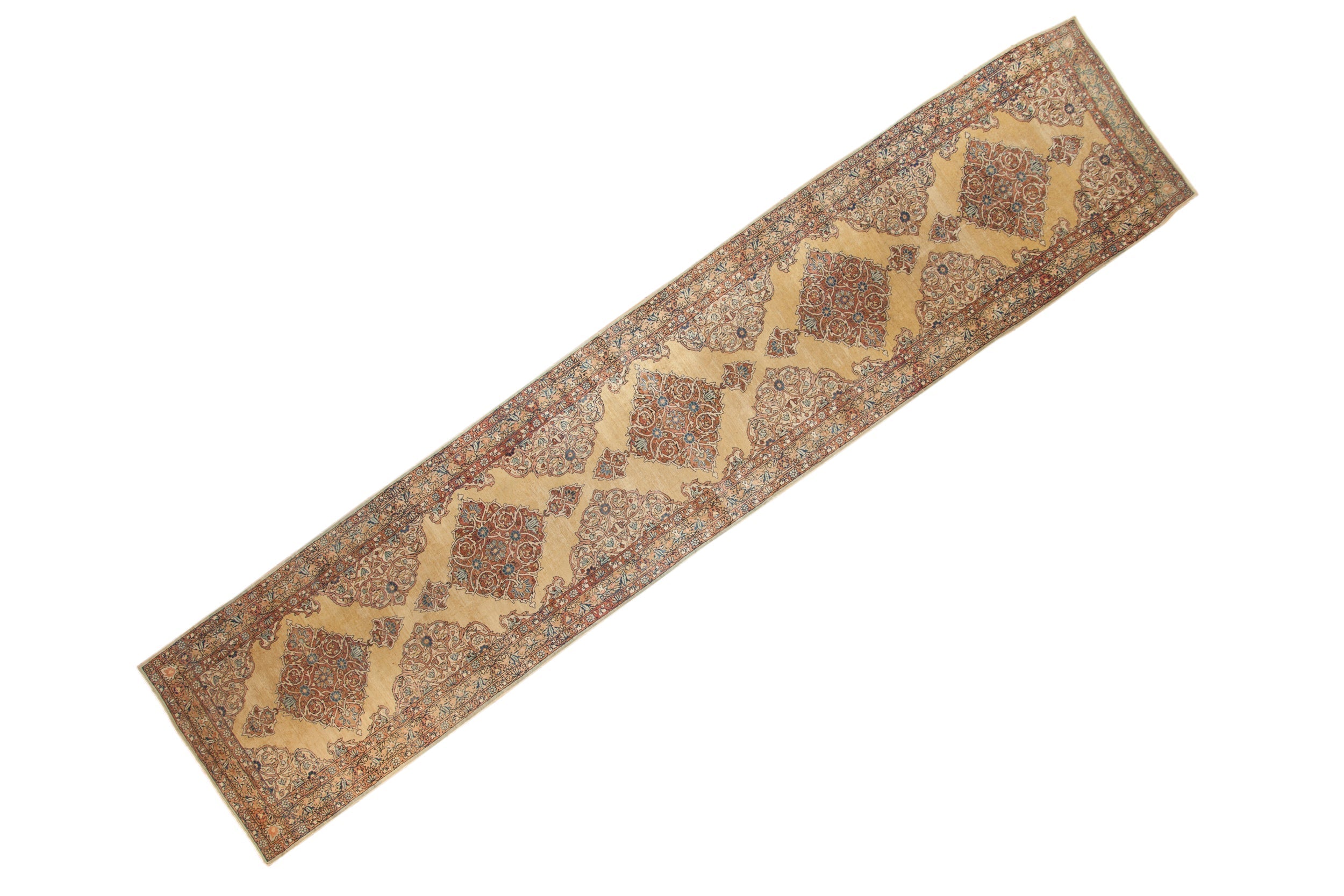RESERVED 3.5x16 Vintage Tea Washed Kerman Rug Runner
