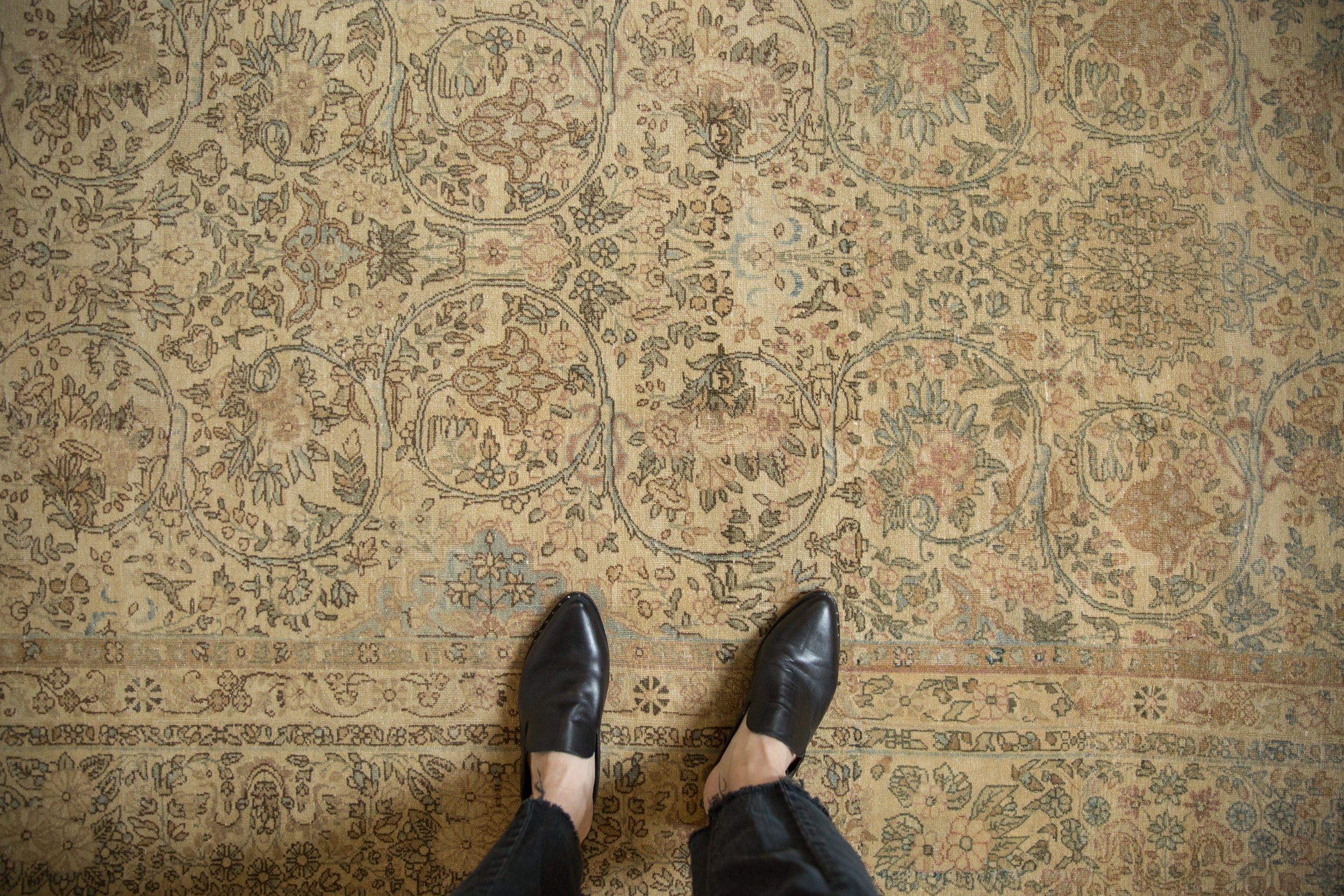 8.5x12.5 Vintage Distressed Kerman Carpet by Old New House® - product image 2 for Resin Society