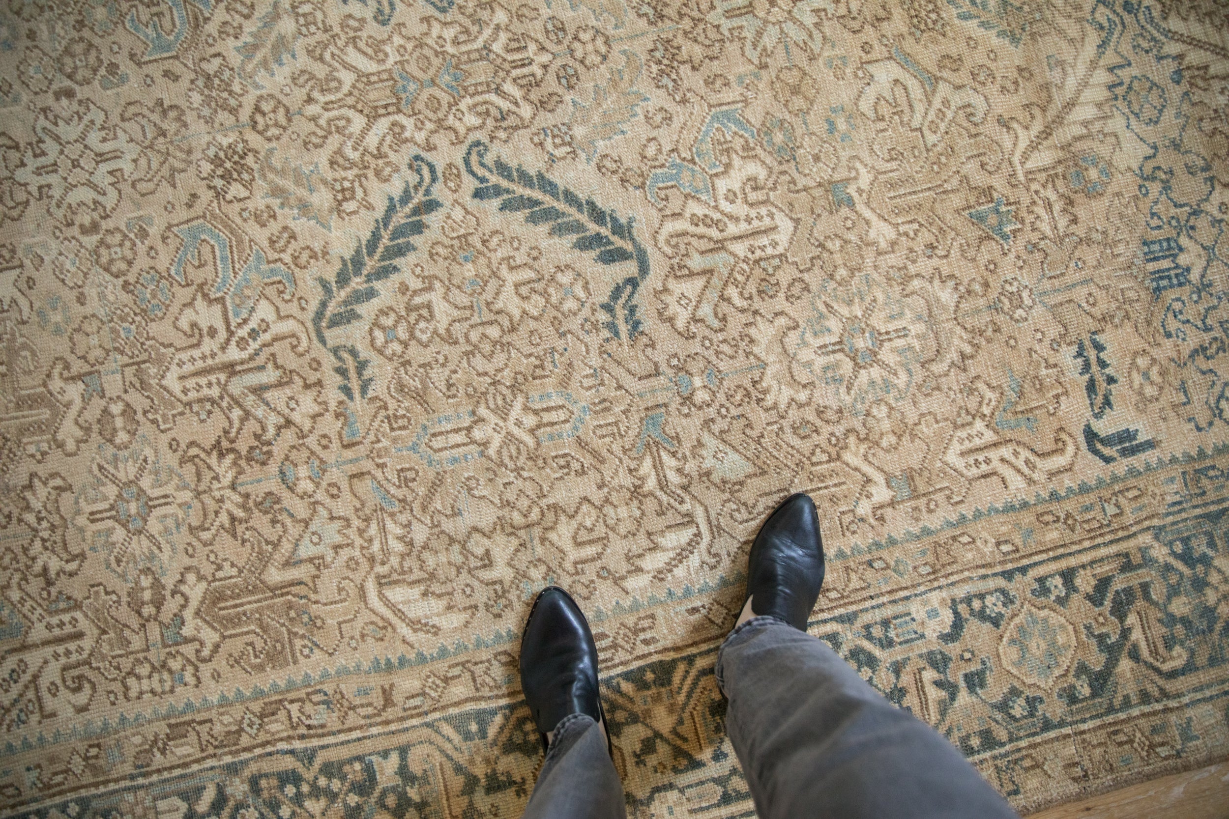 7.5x9.5 Vintage Distressed Heriz Carpet by Old New House® - product image 2 for Resin Society