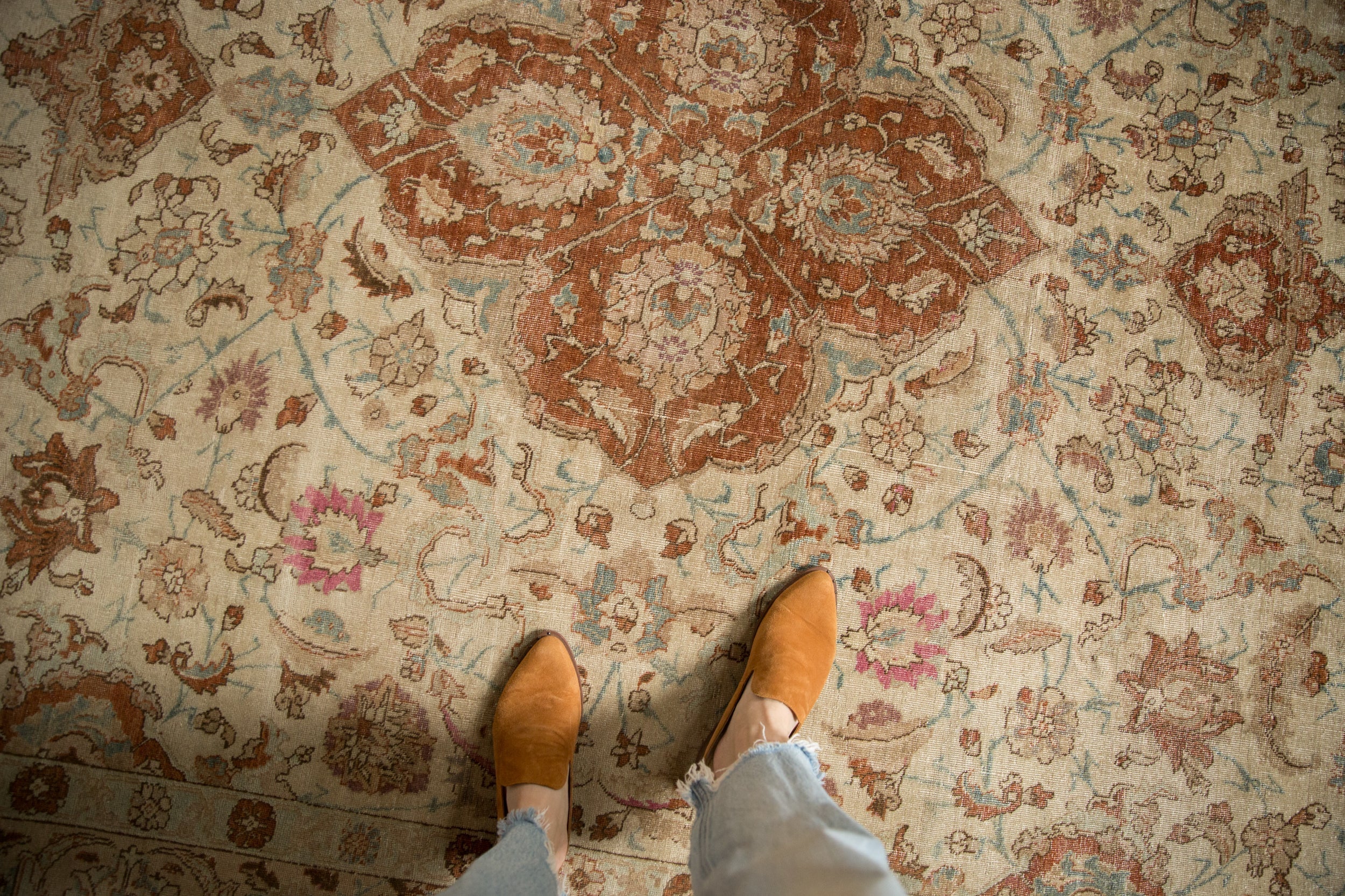 7x11 Vintage Distressed Tabriz Carpet by Old New House® - product image 2 for Resin Society