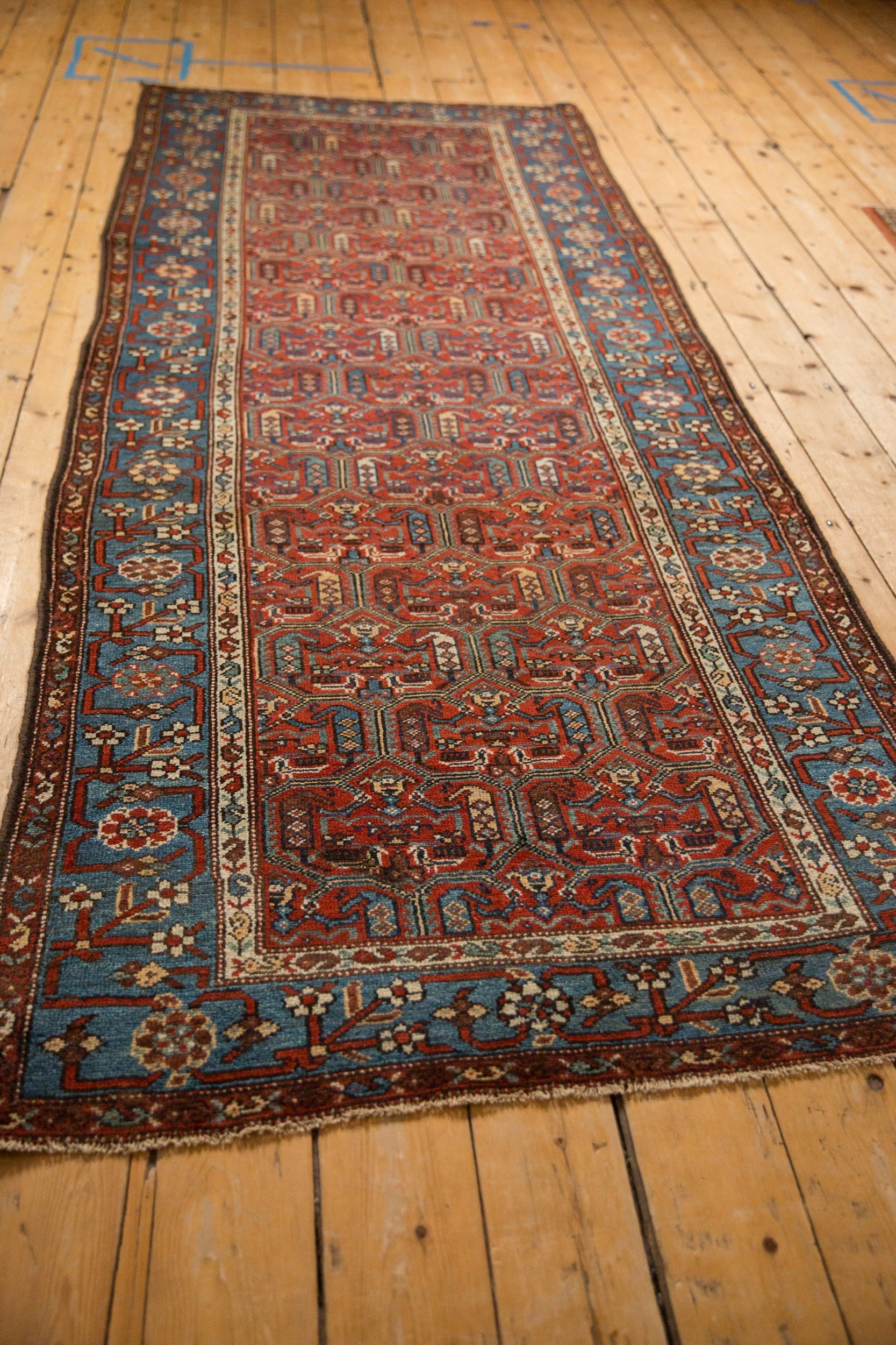 3.5x9.5 Antique Fine Kurdish Hamadan Rug Runner by Old New House® - product image 7 for Resin Society
