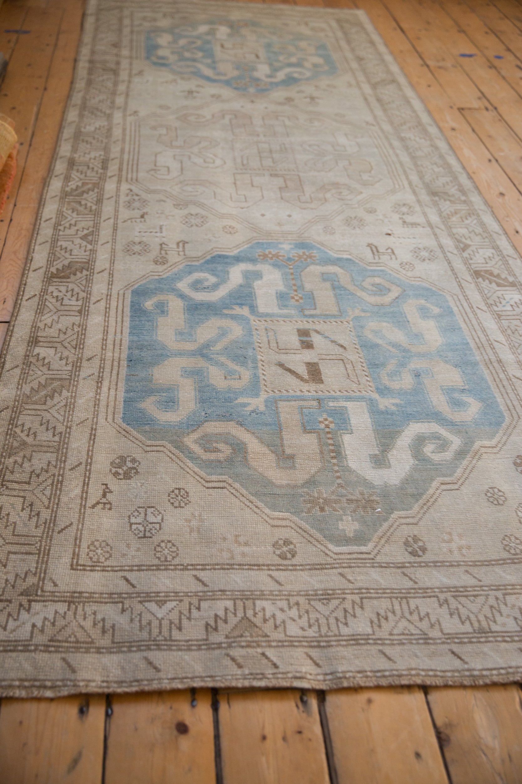 4x10.5 Vintage Distressed Caucasian Rug Runner by Old New House® - product image 8 for Resin Society