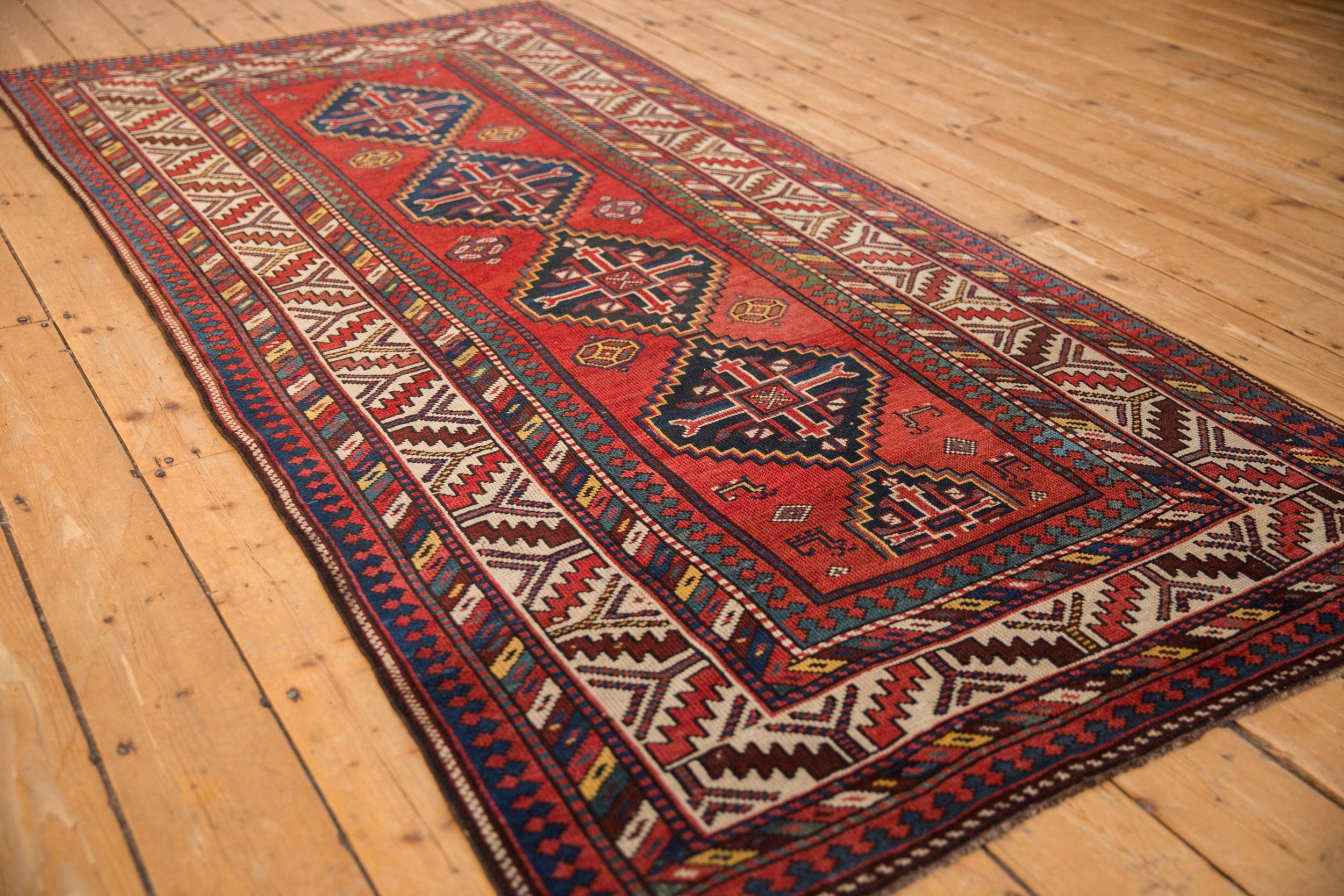 4x8 Antique Kazak Rug Runner by Old New House® - product image 4 for Resin Society
