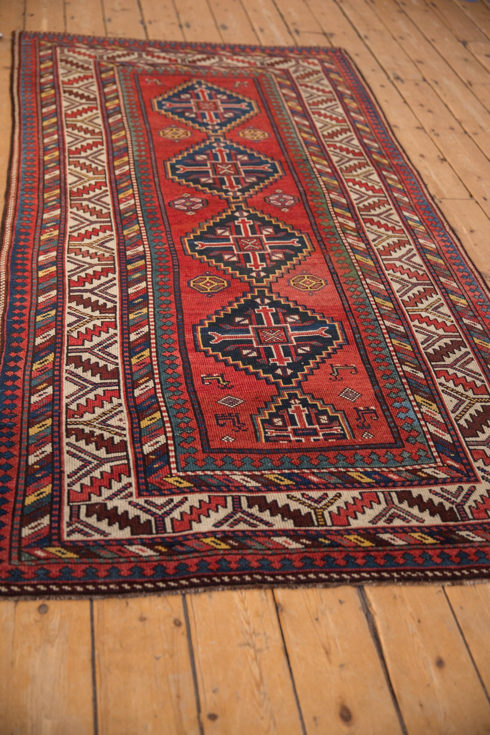 4x8 Antique Kazak Rug Runner by Old New House® - product image 5 for Resin Society