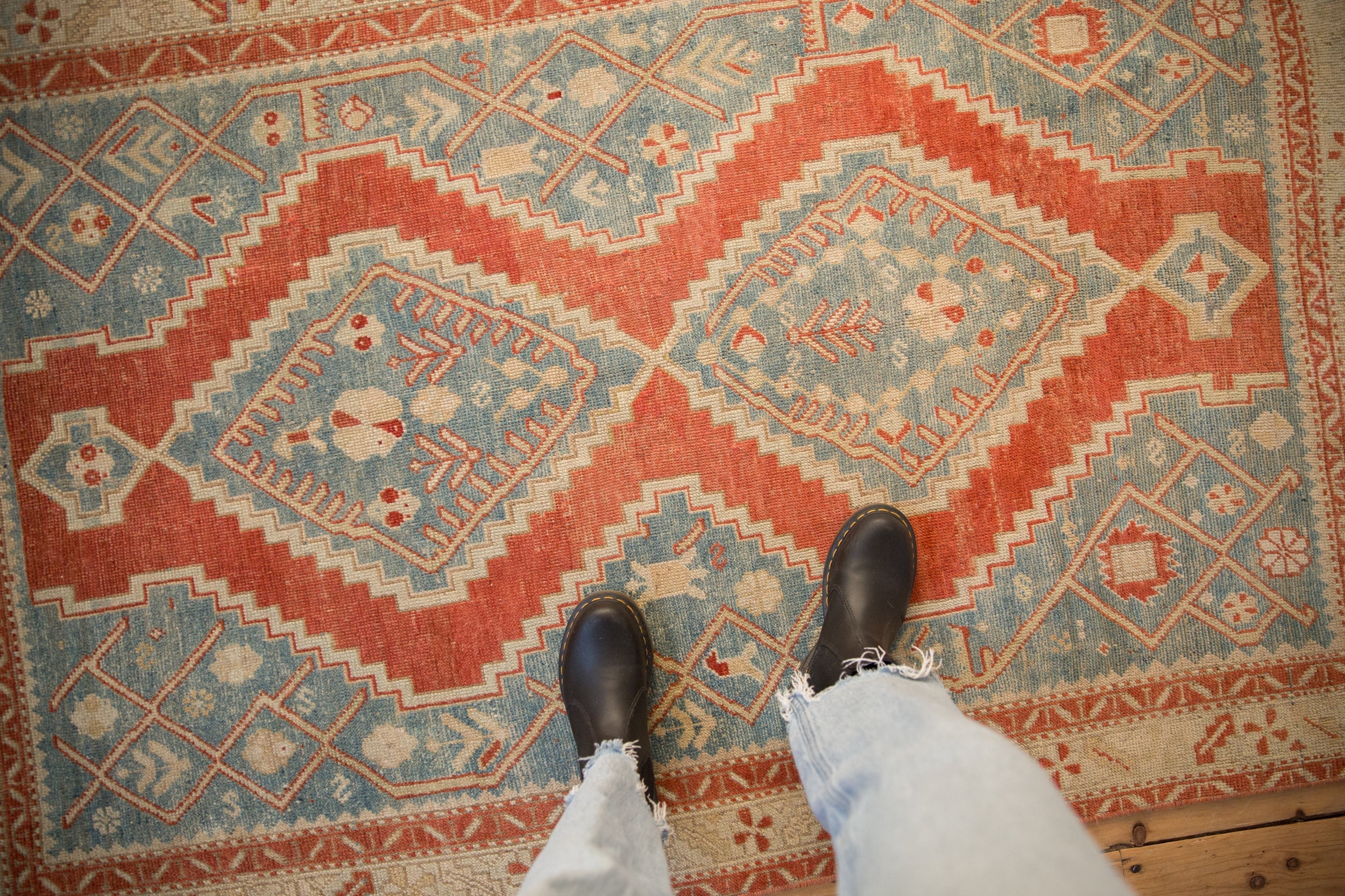 4x6.5 Vintage Distressed Karabagh Rug by Old New House® - product image 2 for Resin Society