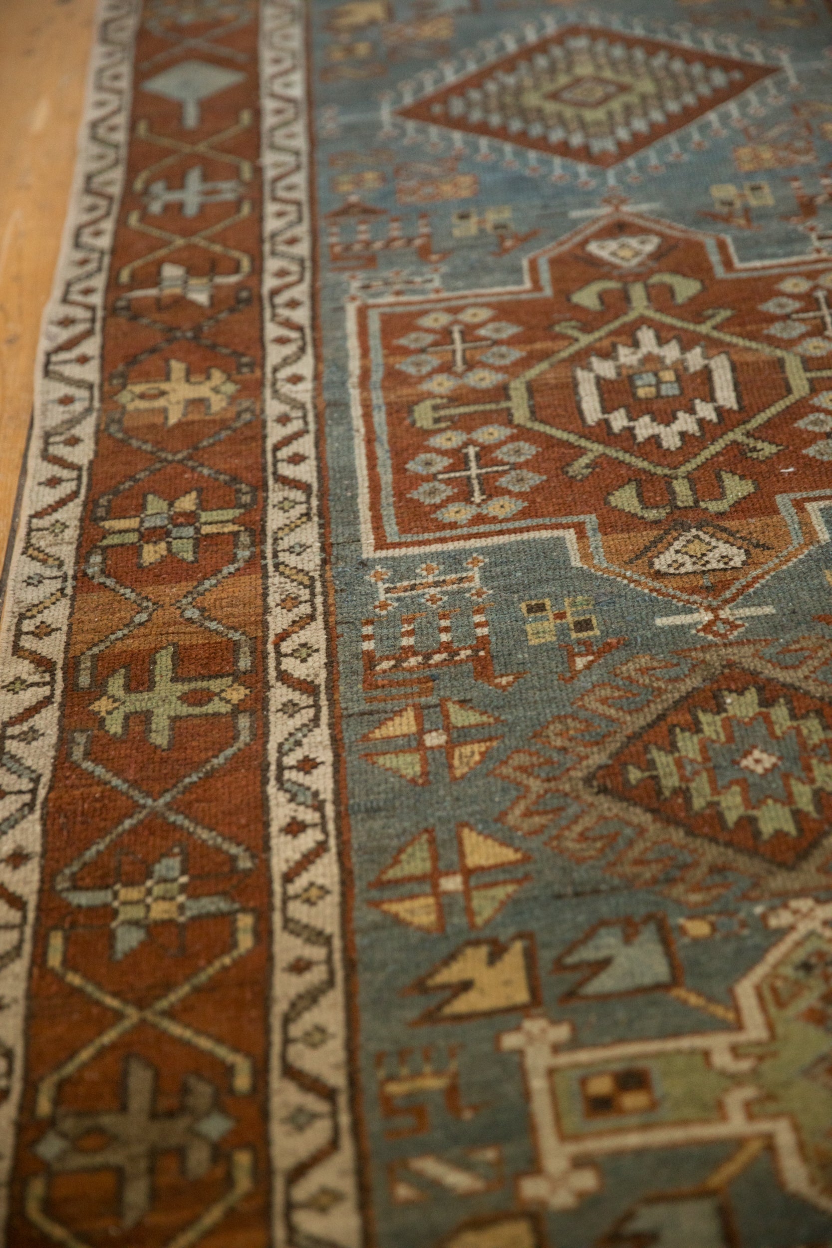 3x14.5 Vintage Distressed Karaja Rug Runner by Old New House® - product image 4 for Resin Society
