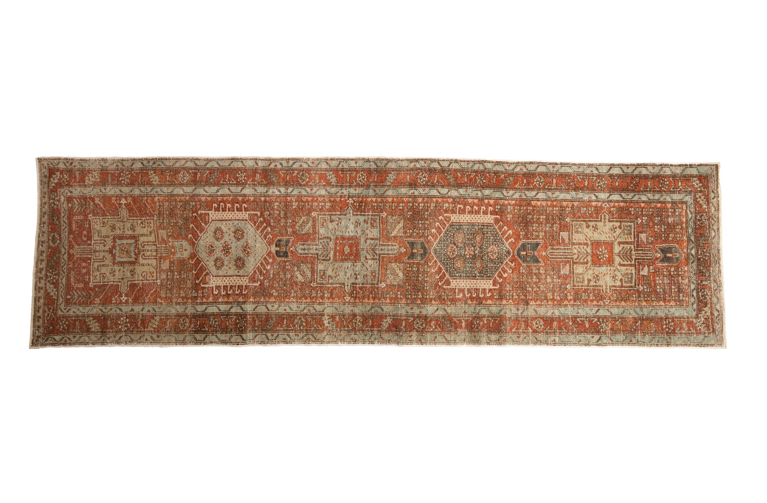 RESERVED 3x10.5 Vintage Distressed Karaja Rug Runner