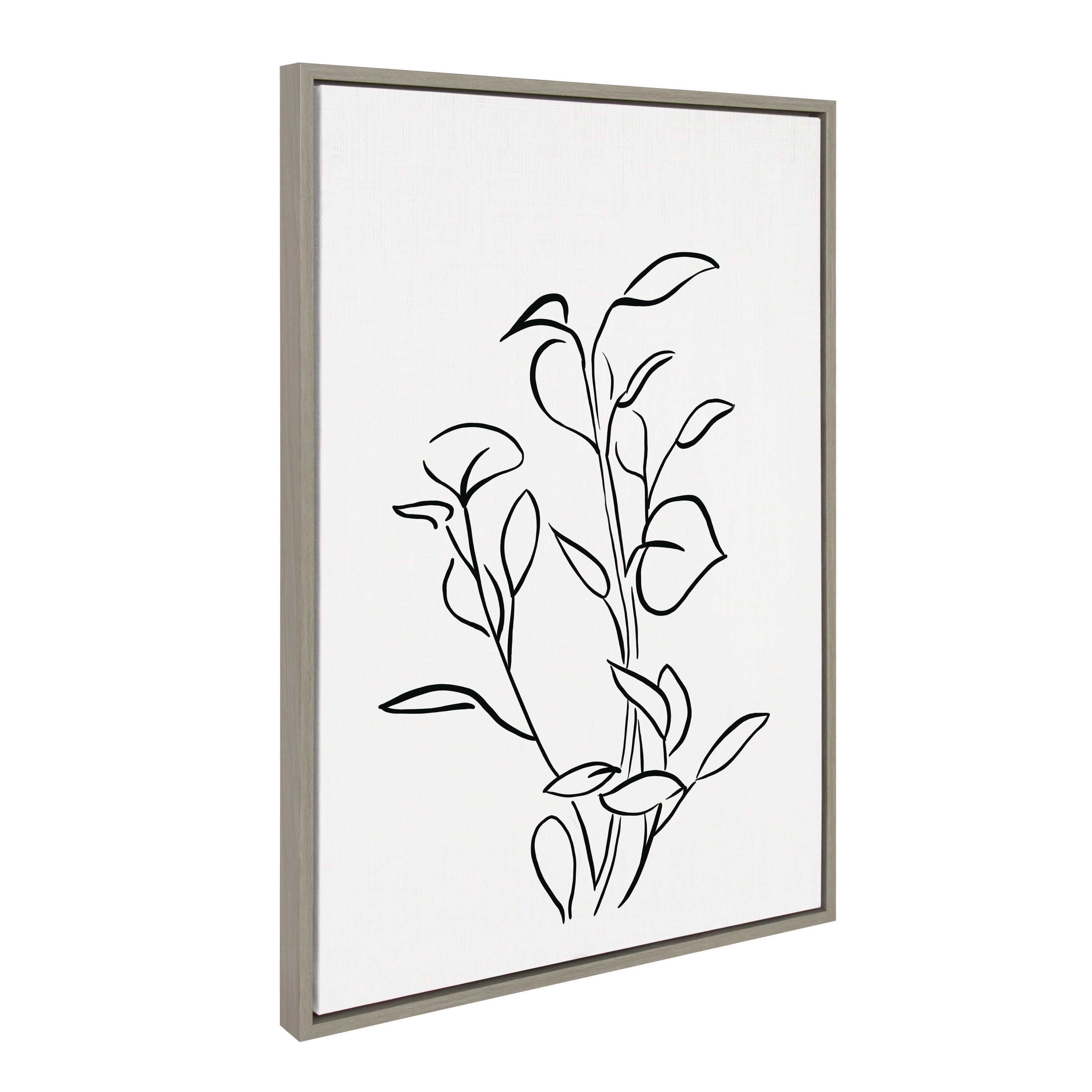 Sylvie Botanical Sketch Print No 2 Framed Canvas