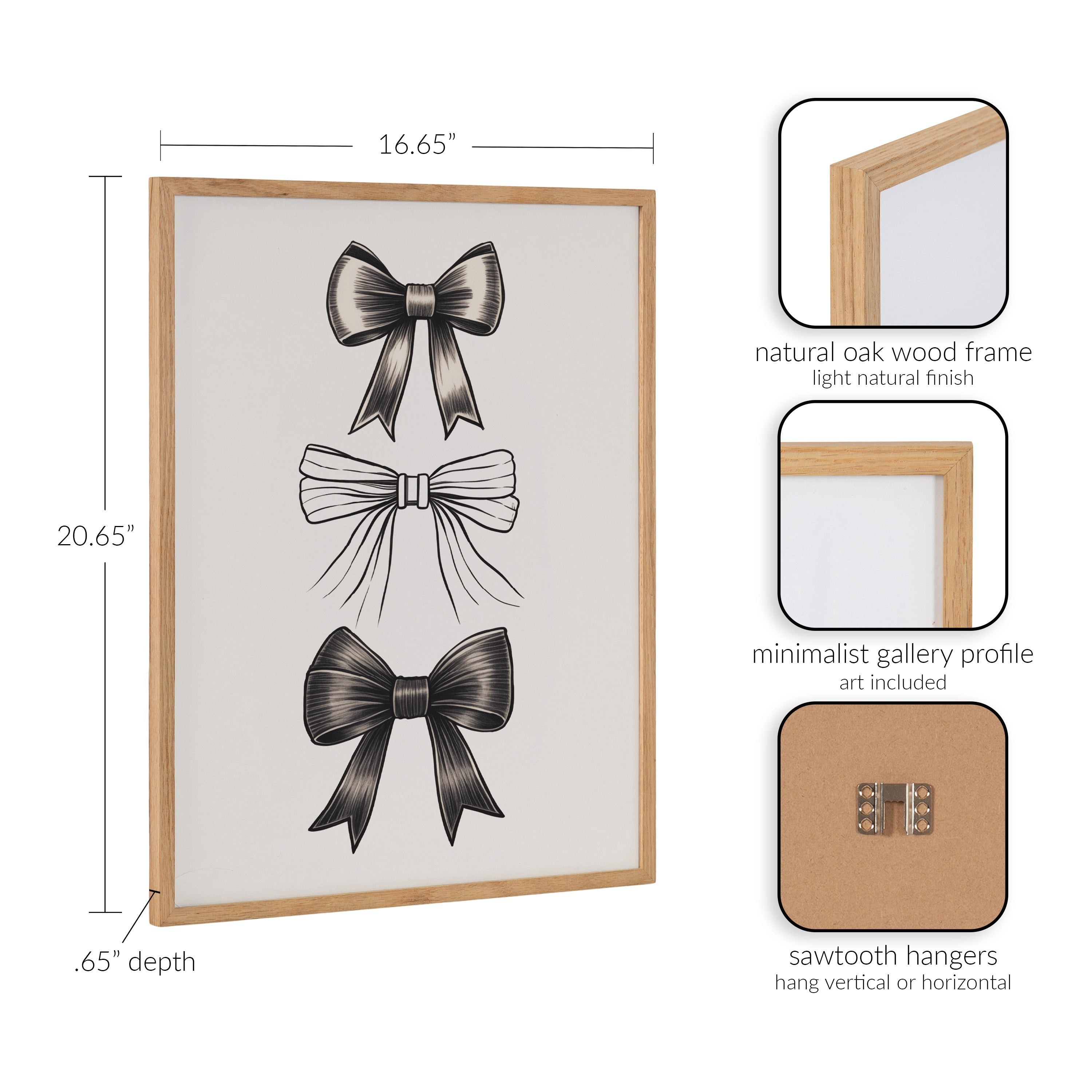 Gallery Coquette Preppy Retro Girly Black Bows Print by kateandlaurel - product image 17 for Resin Society