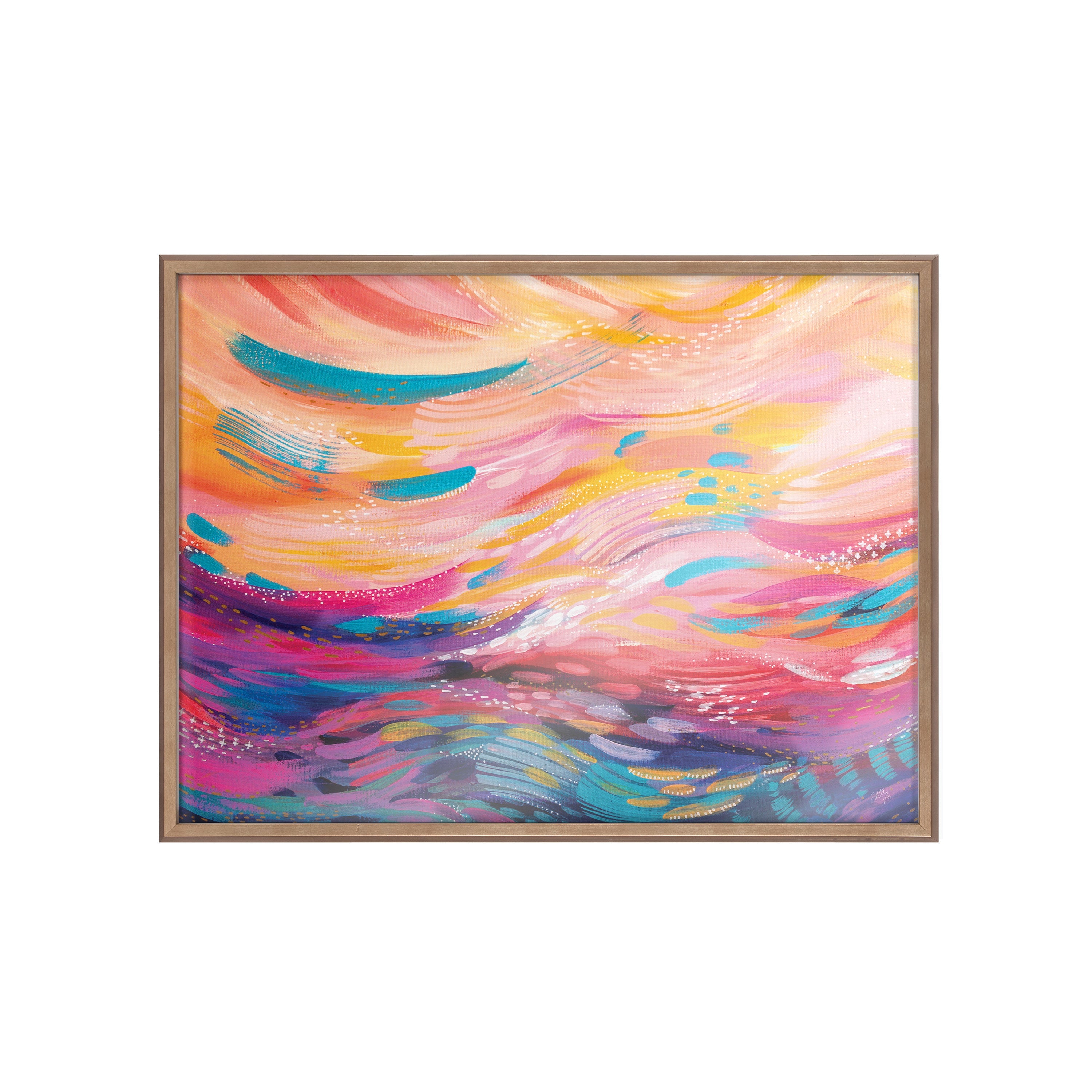 Blake BrushStrokes 90 Framed Printed Art by kateandlaurel - product image 12 for Resin Society