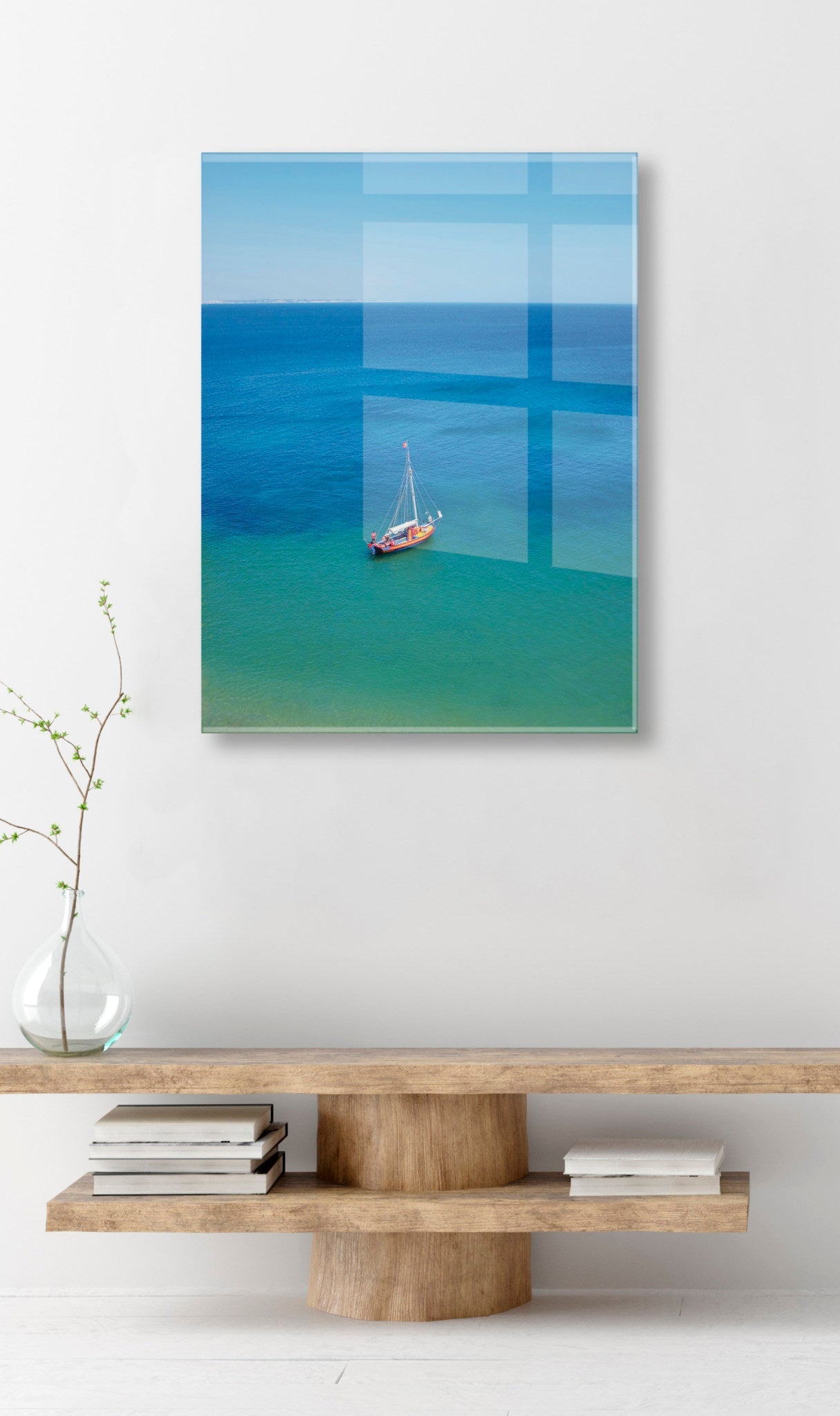 A Lagos Sail Floating Acrylic Art by Rachel Bolgov by kateandlaurel - product image 8 for Resin Society