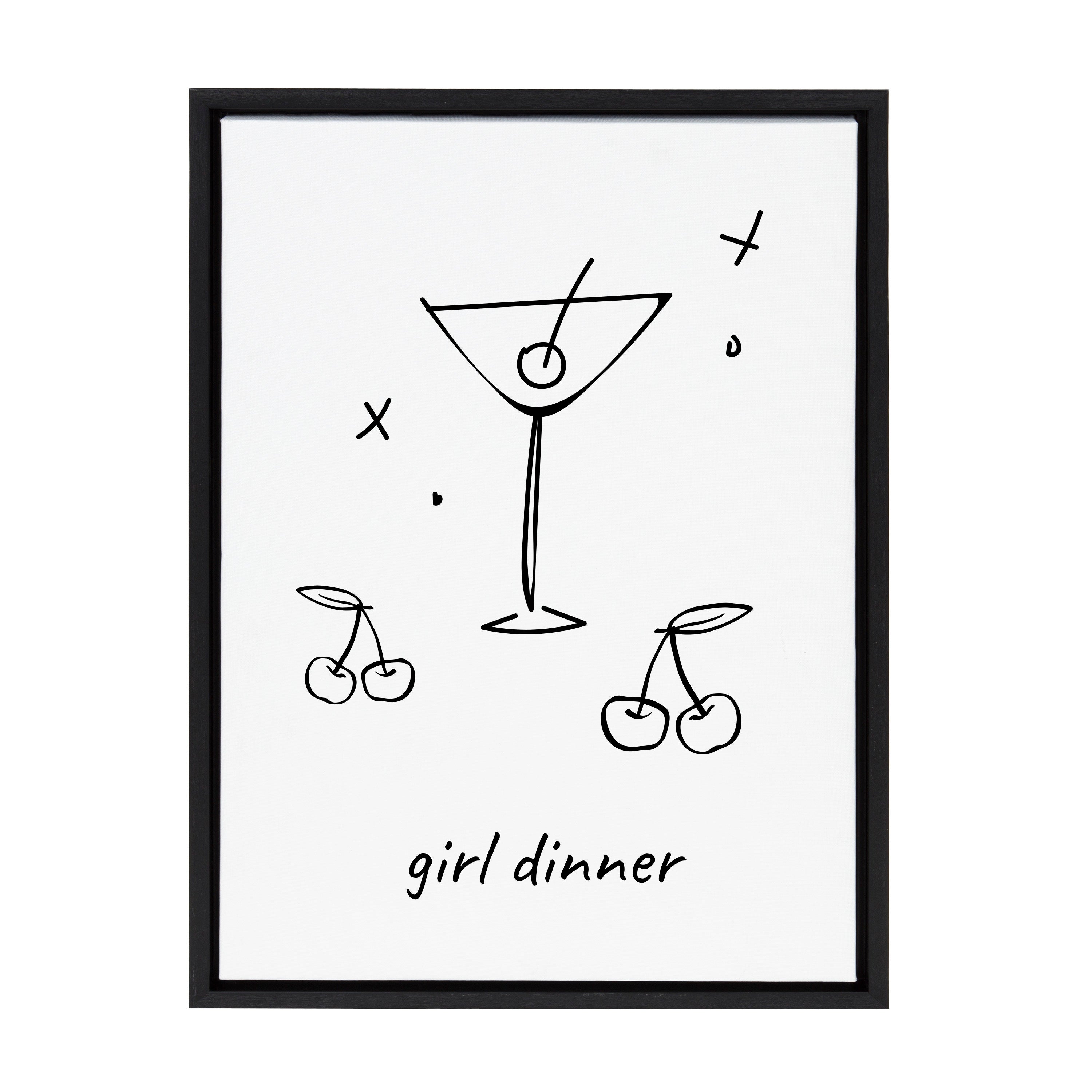 Sylvie Girl Dinner Framed Canvas by Honey Island Studio
