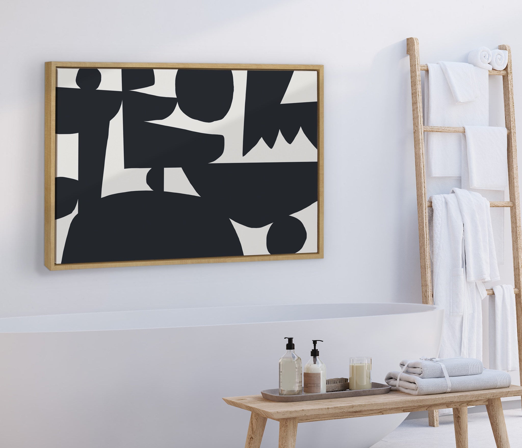 Sylvie Quiet Jungle 1 Framed Canvas by kateandlaurel - product image 8 for Resin Society