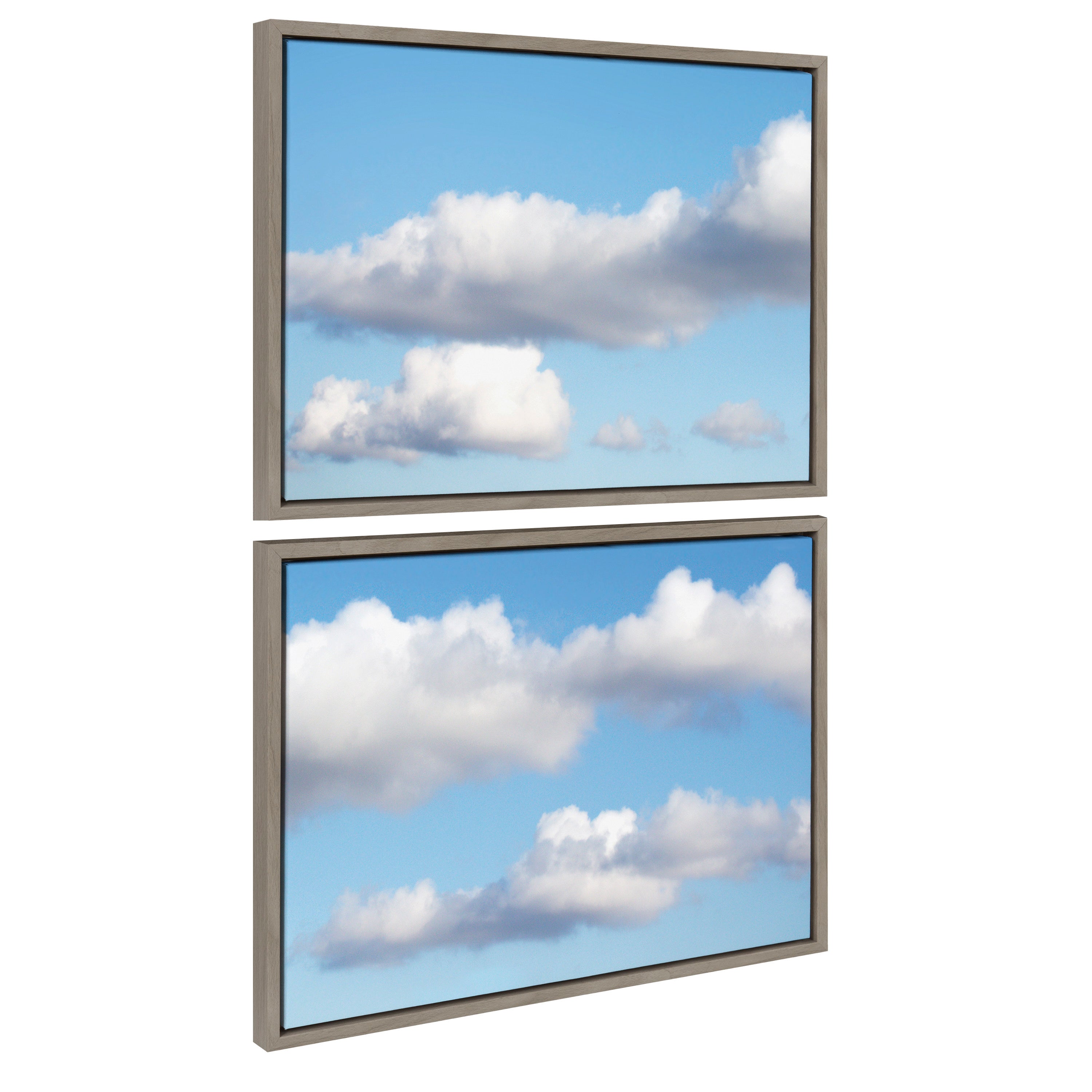 Sylvie Uplifting Clouds Framed Canvas by kateandlaurel - product image 2 for Resin Society