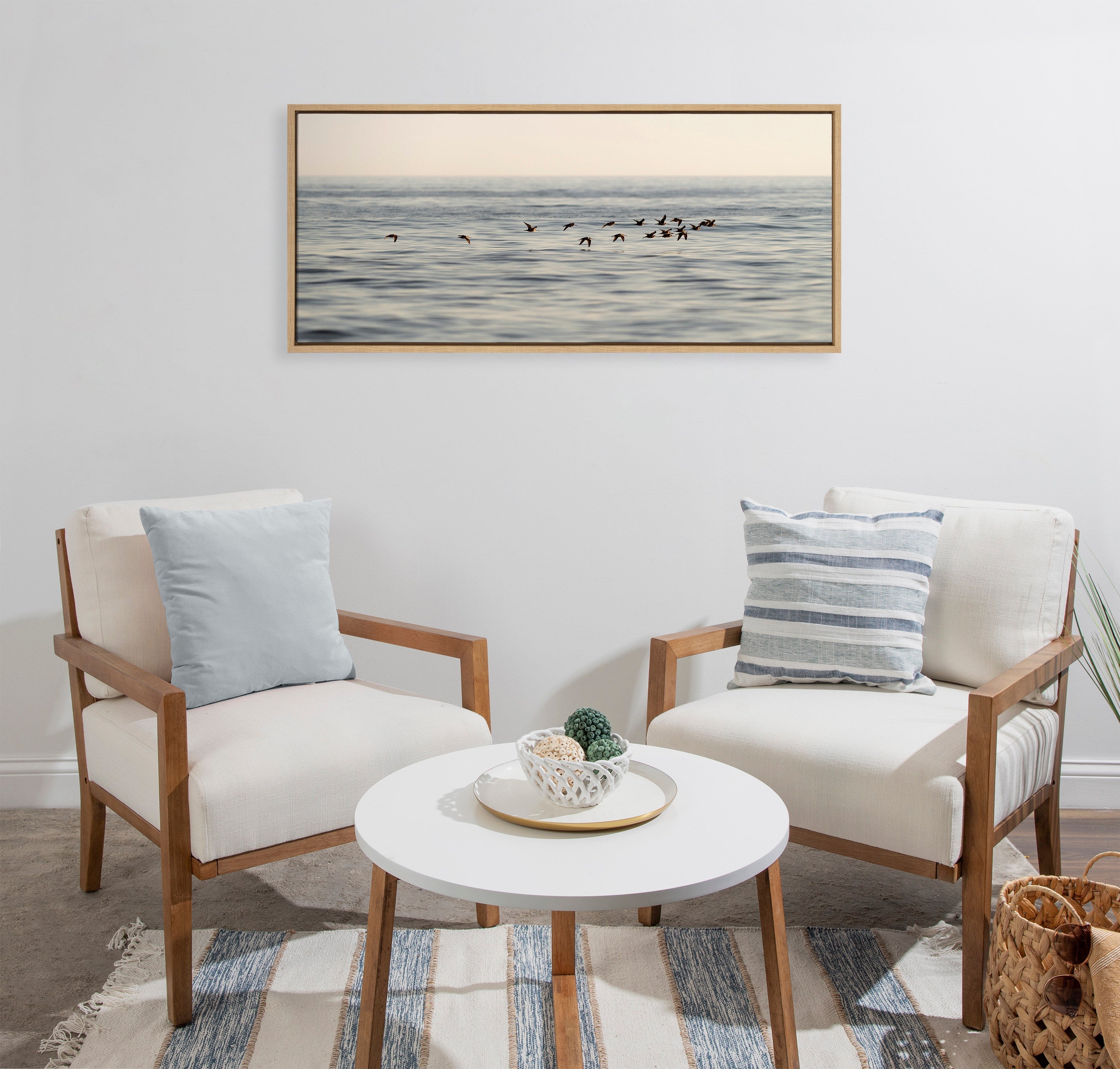 Sylvie Birds of a Feather Framed Canvas by kateandlaurel - product image 4 for Resin Society