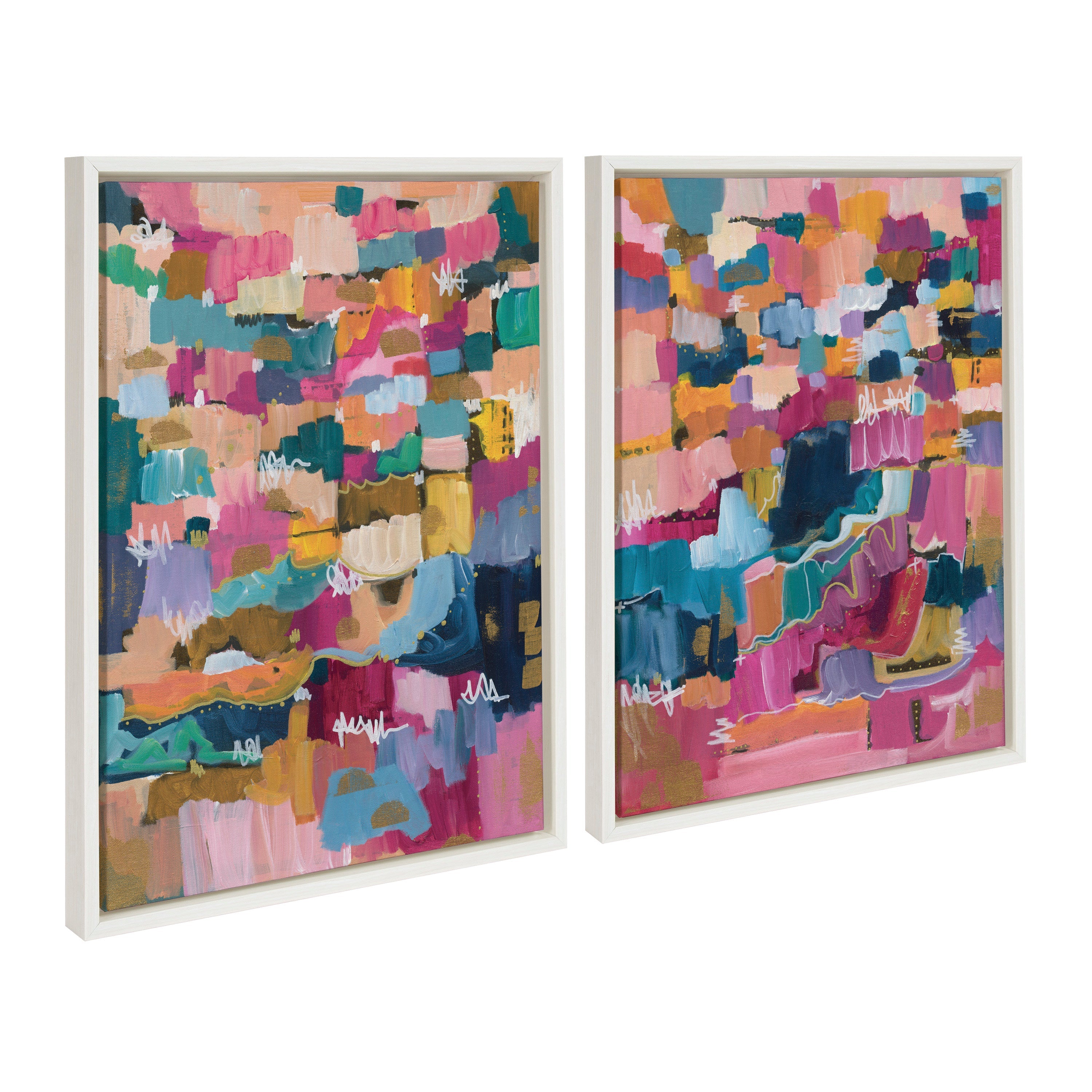 Sylvie Applause Framed Canvas Set by Leah Nadeau by kateandlaurel - product image 19 for Resin Society