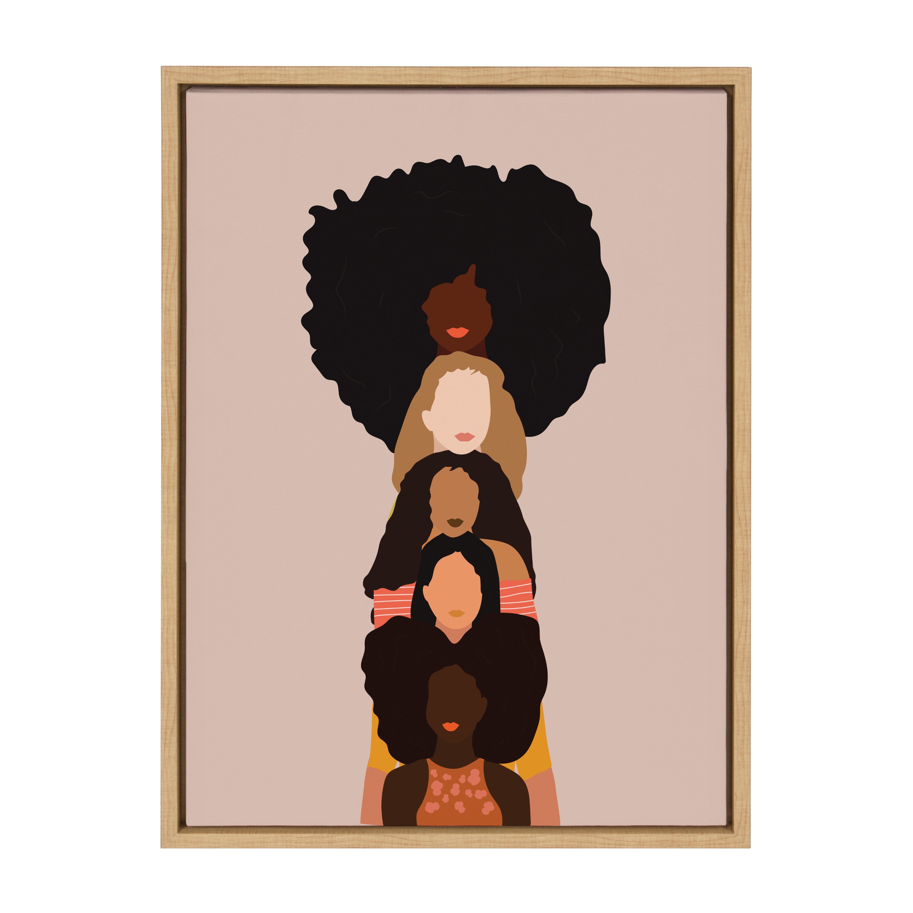 Sylvie Sisters Framed Canvas by kateandlaurel - main product image for Resin Society