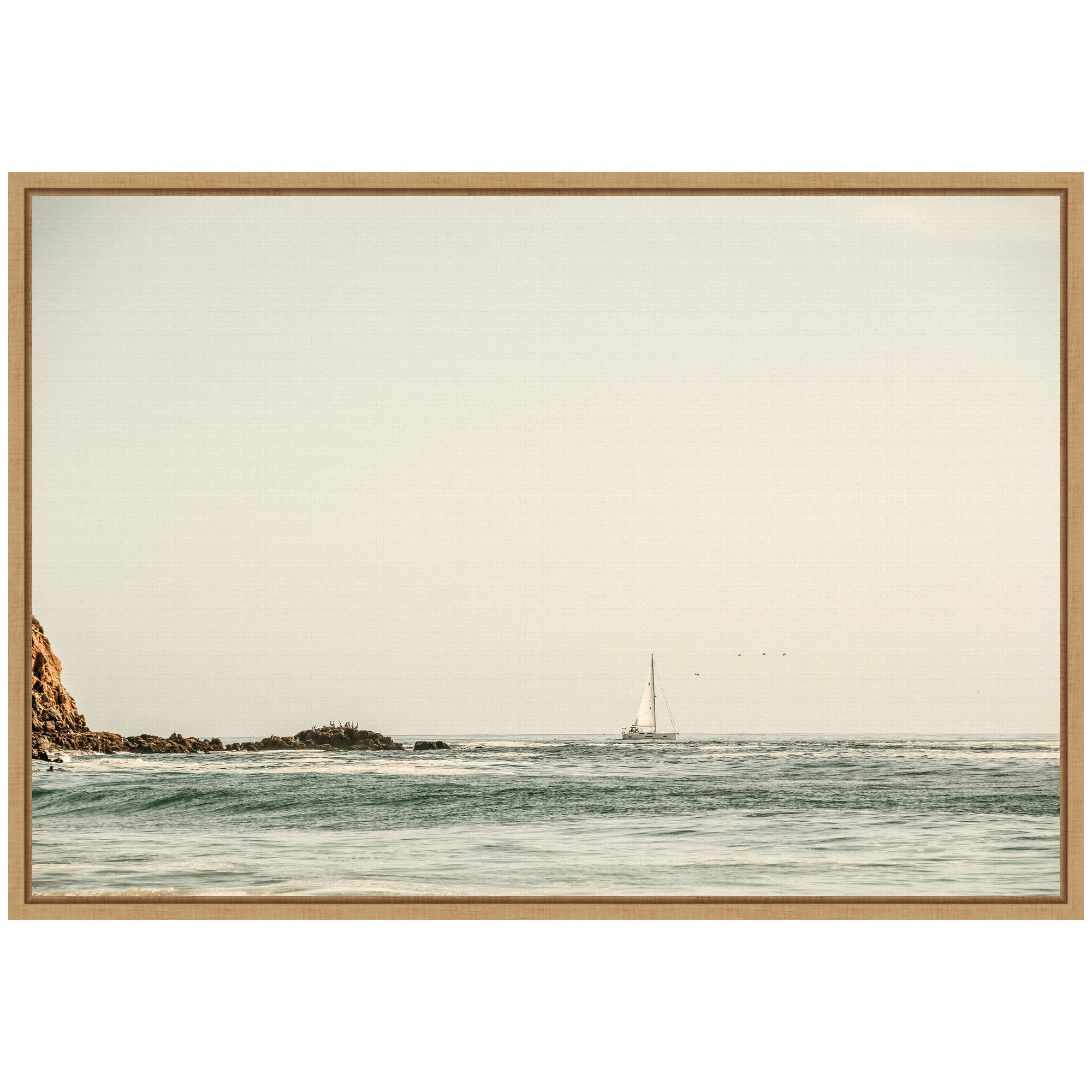 Sylvie Sailing the Pacific Framed Canvas by Alicia Bock