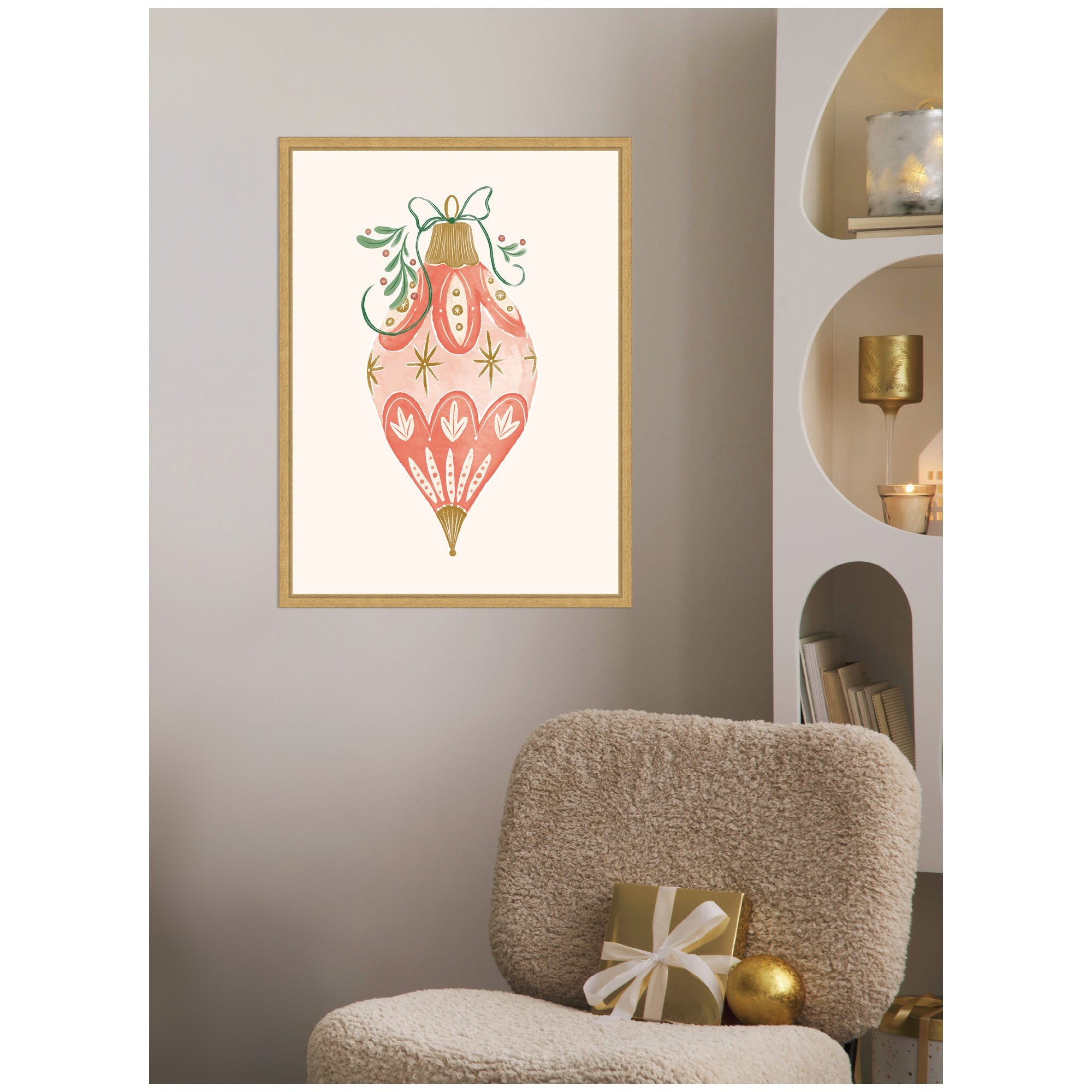 Sylvie Framed Canvas Holiday Ornament Collection 1