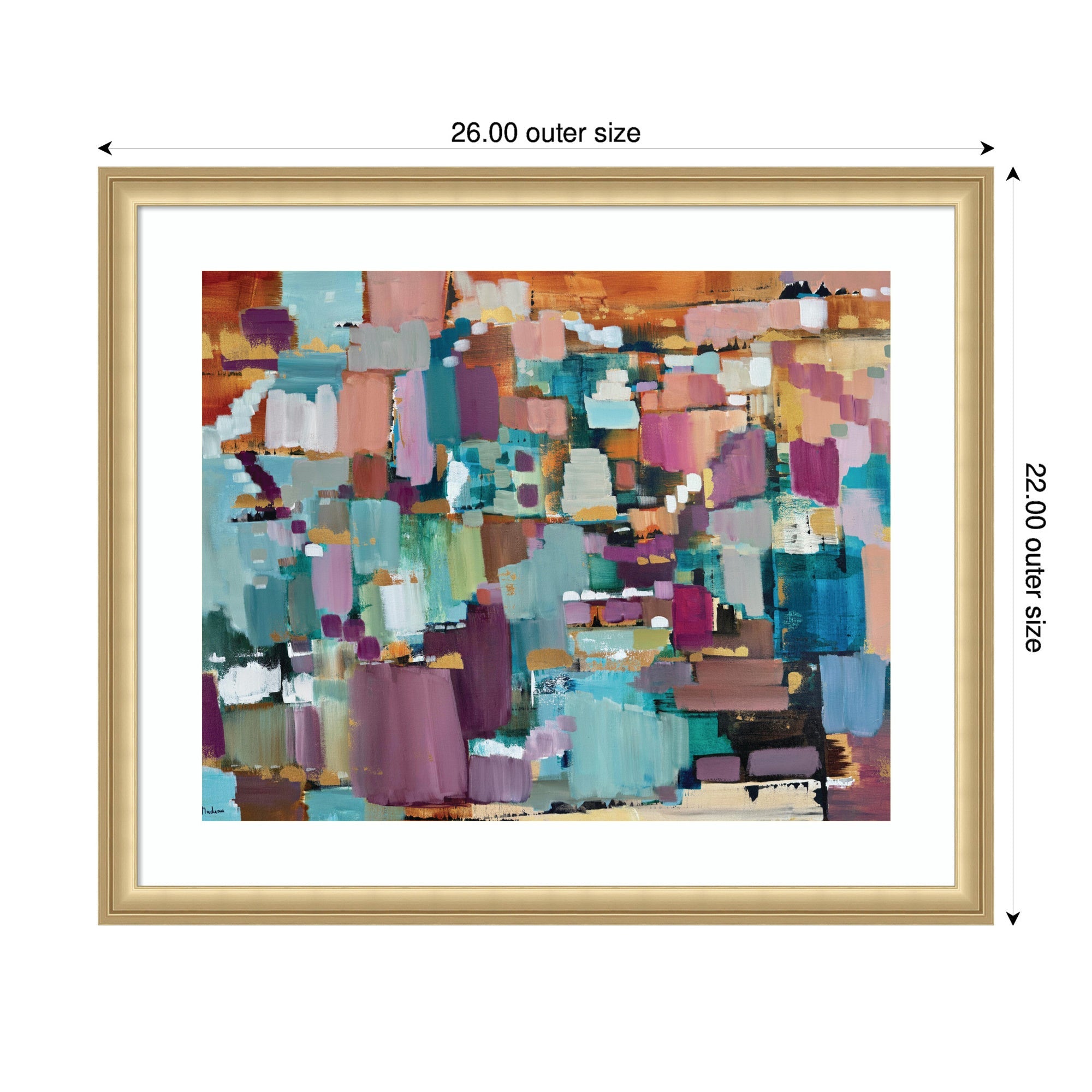 Framed Art Gemstones in Jewel Tones by Leah Nadeau
