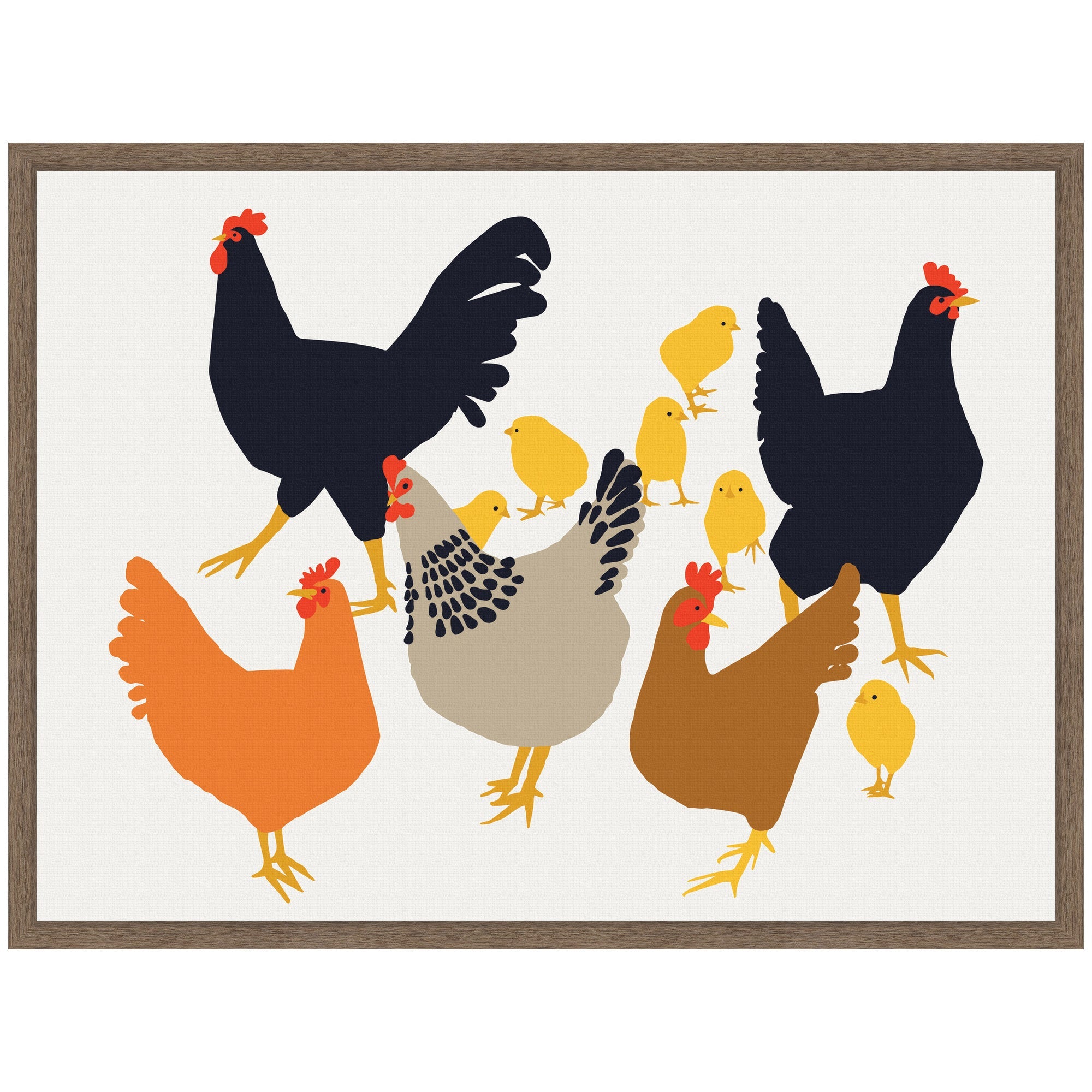 Sylvie Urban Flock Framed Canvas by Hannah Beisang