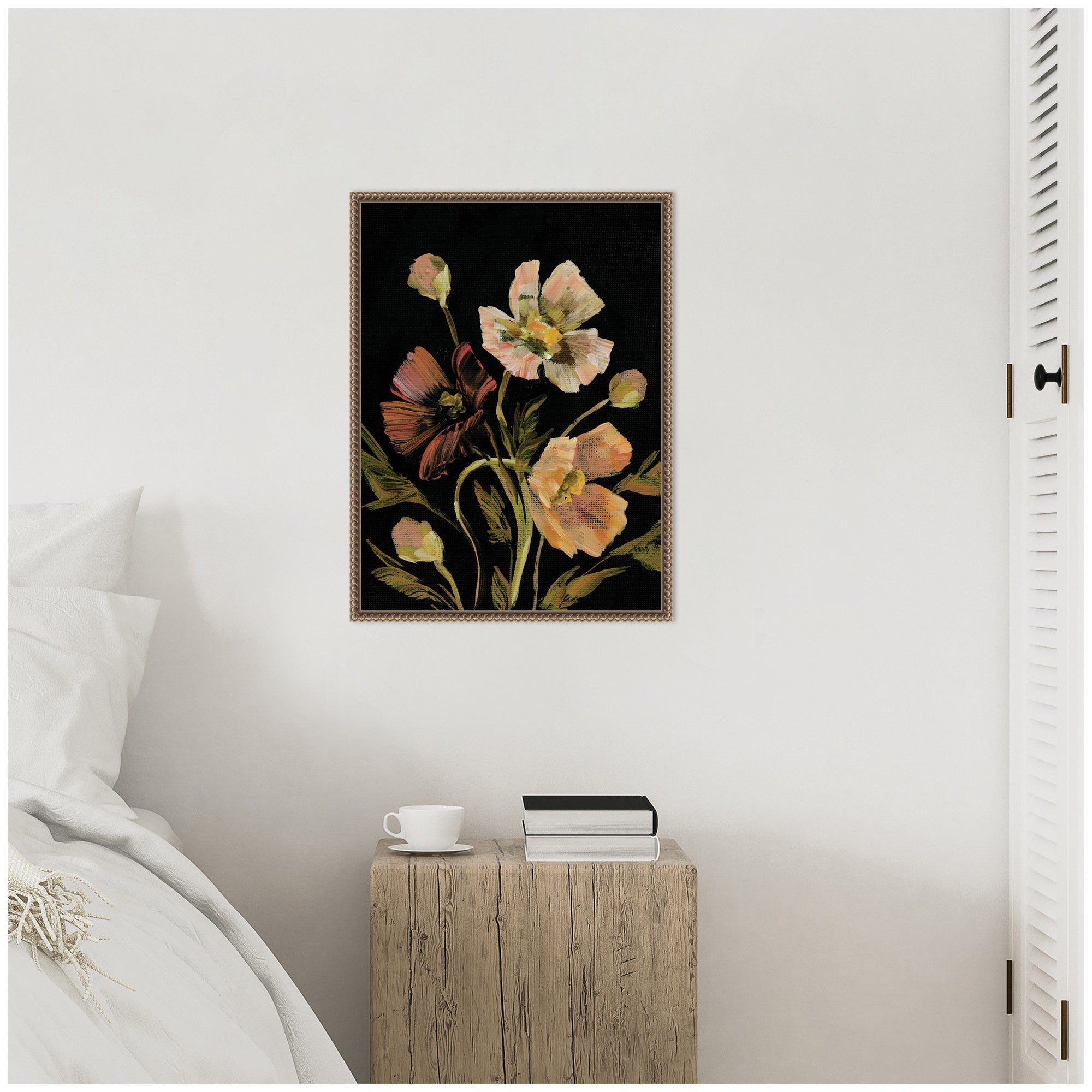 Sylvie Moody Floral 5 Framed Canvas by Annie Quigley