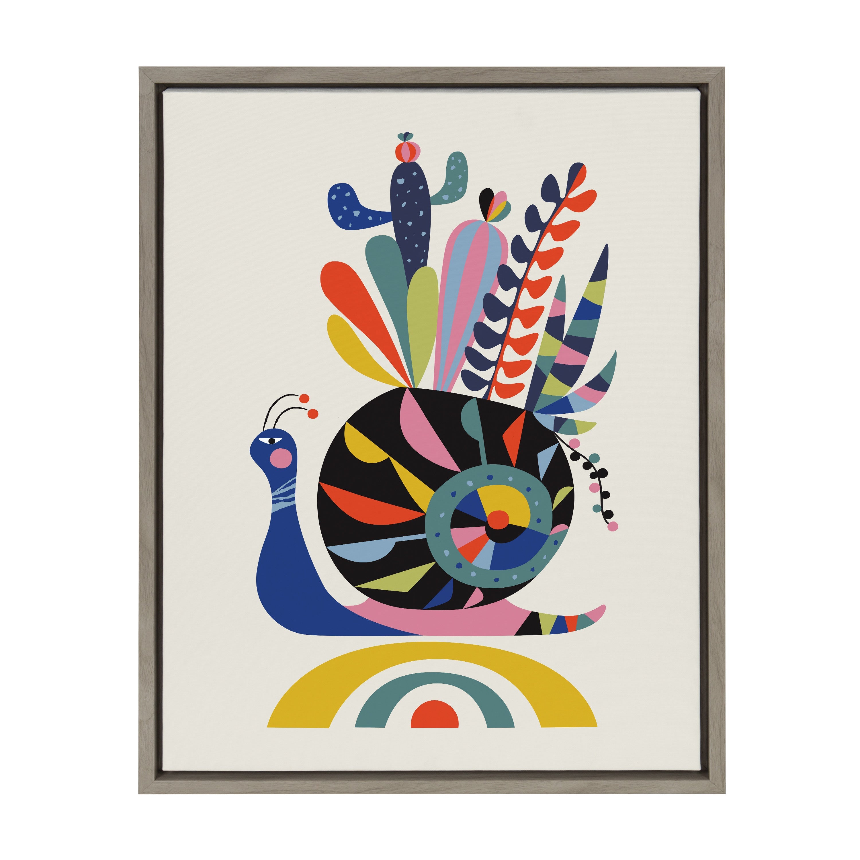 Sylvie Snail Framed Canvas by kateandlaurel - product image 16 for Resin Society