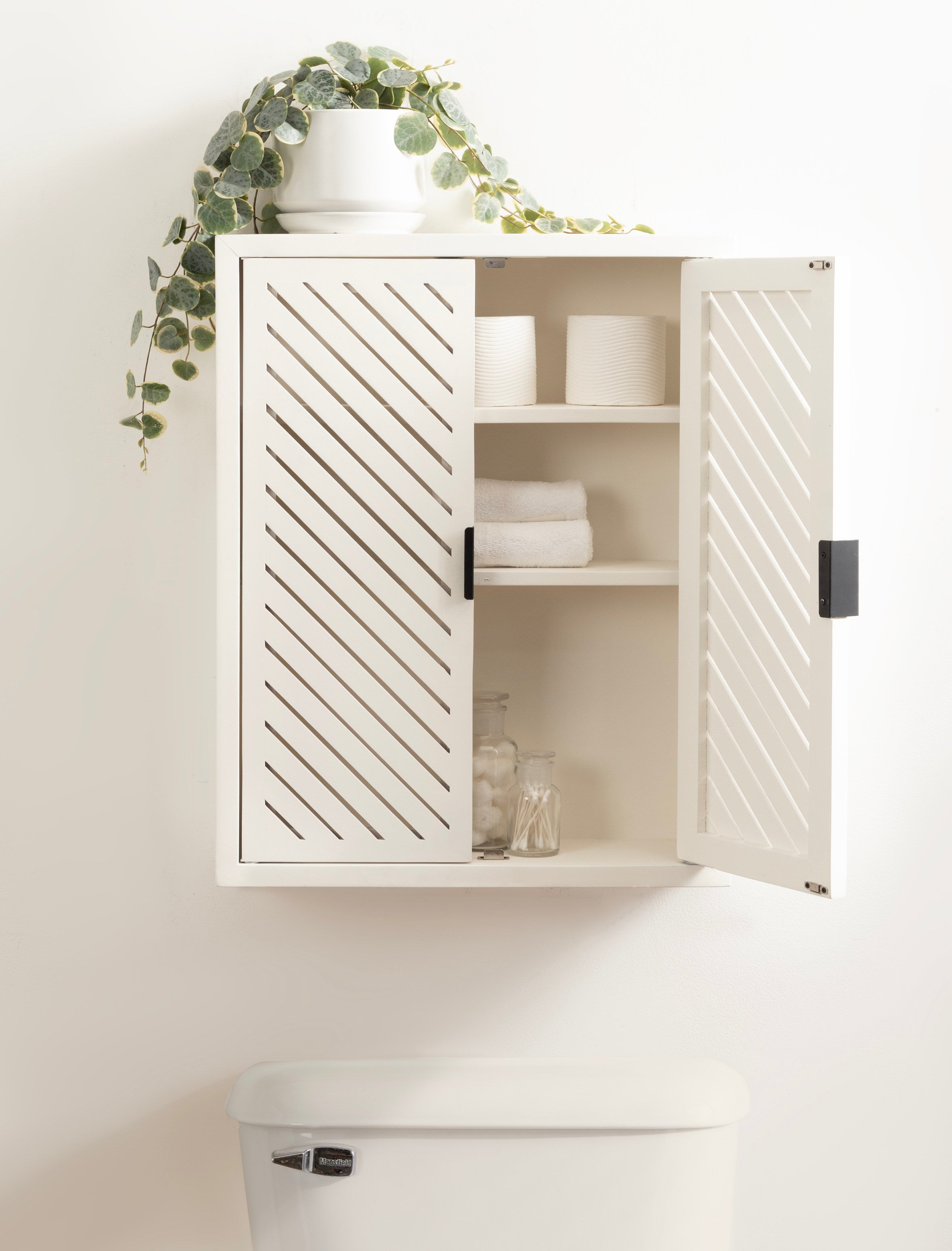 Mezzeta Tall Wood Bath Cabinet