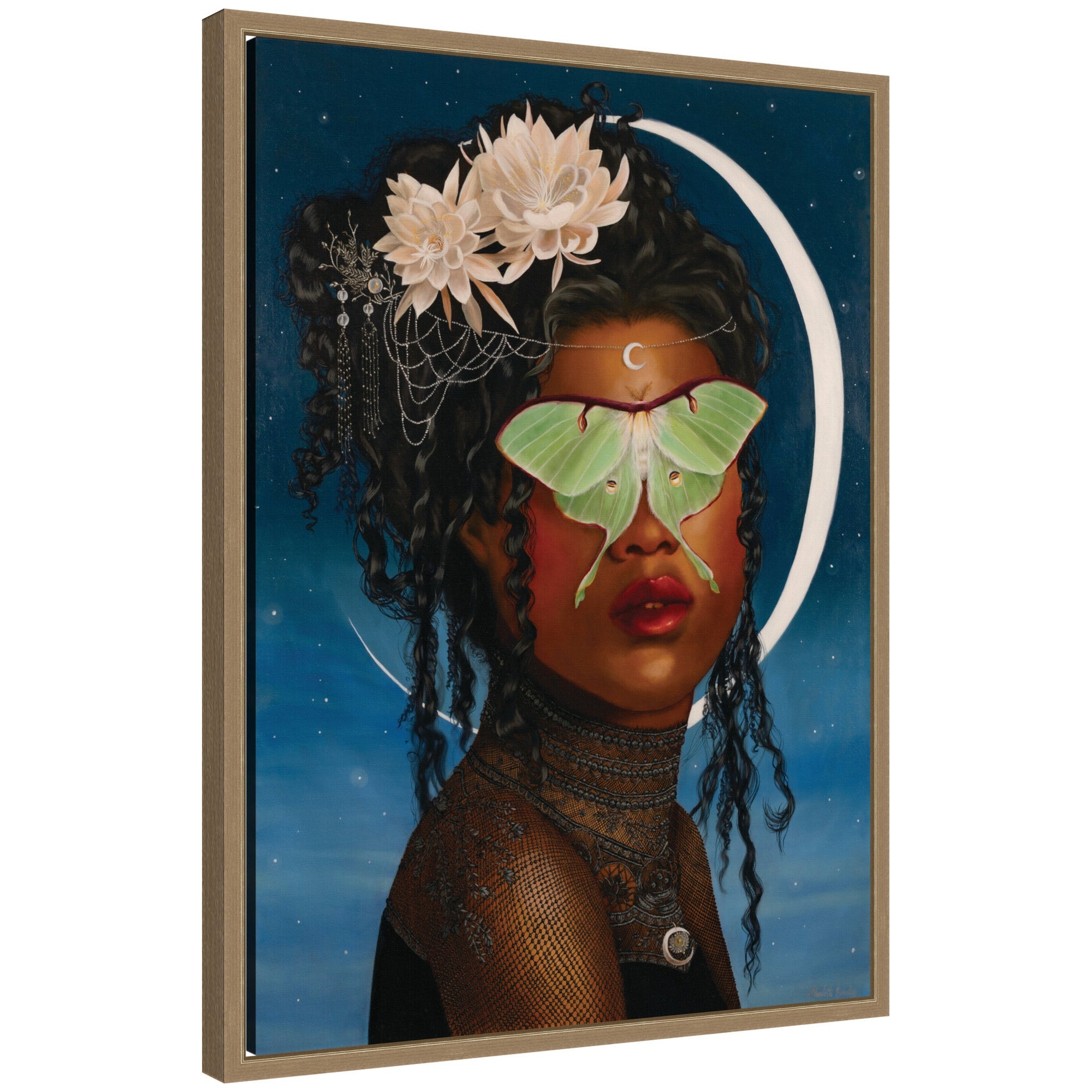 Luna Ascending by Charlotte Brindley Framed Canvas Wall Art Print