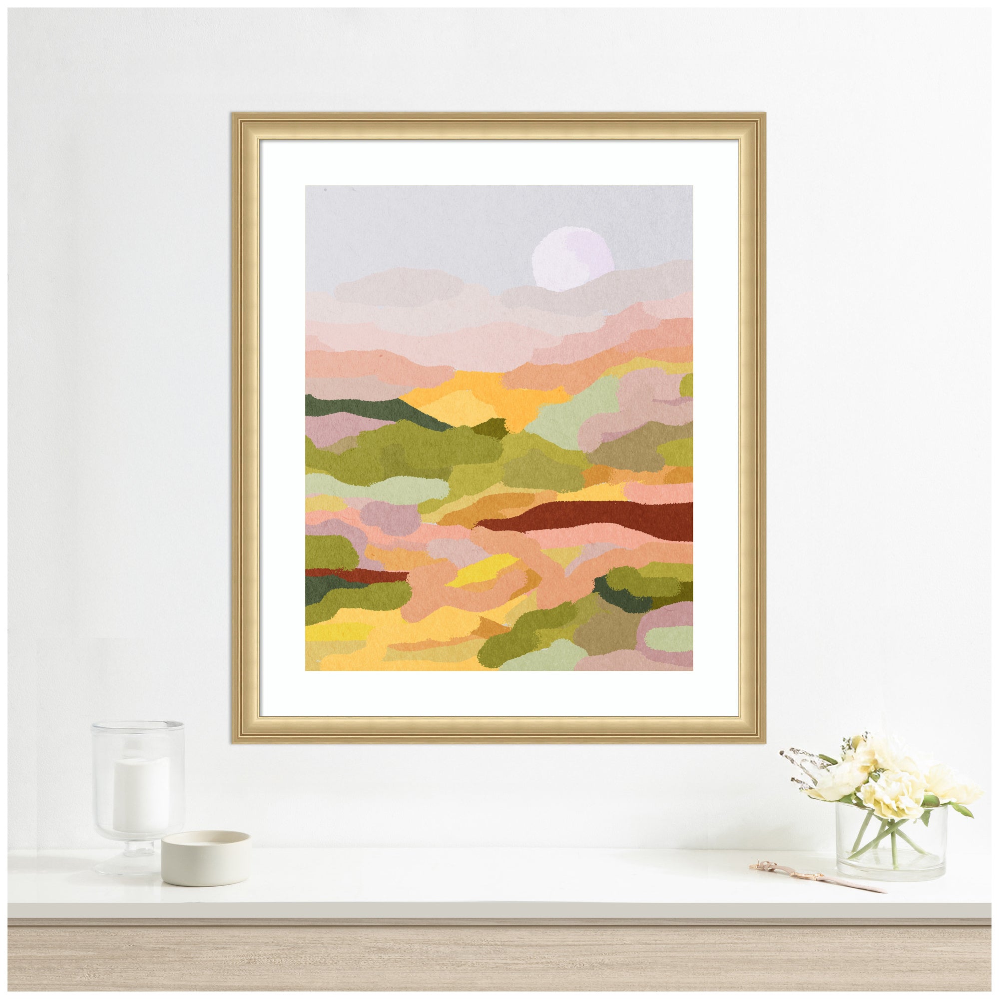 Framed Art Beautiful Landscape by July Art Prints