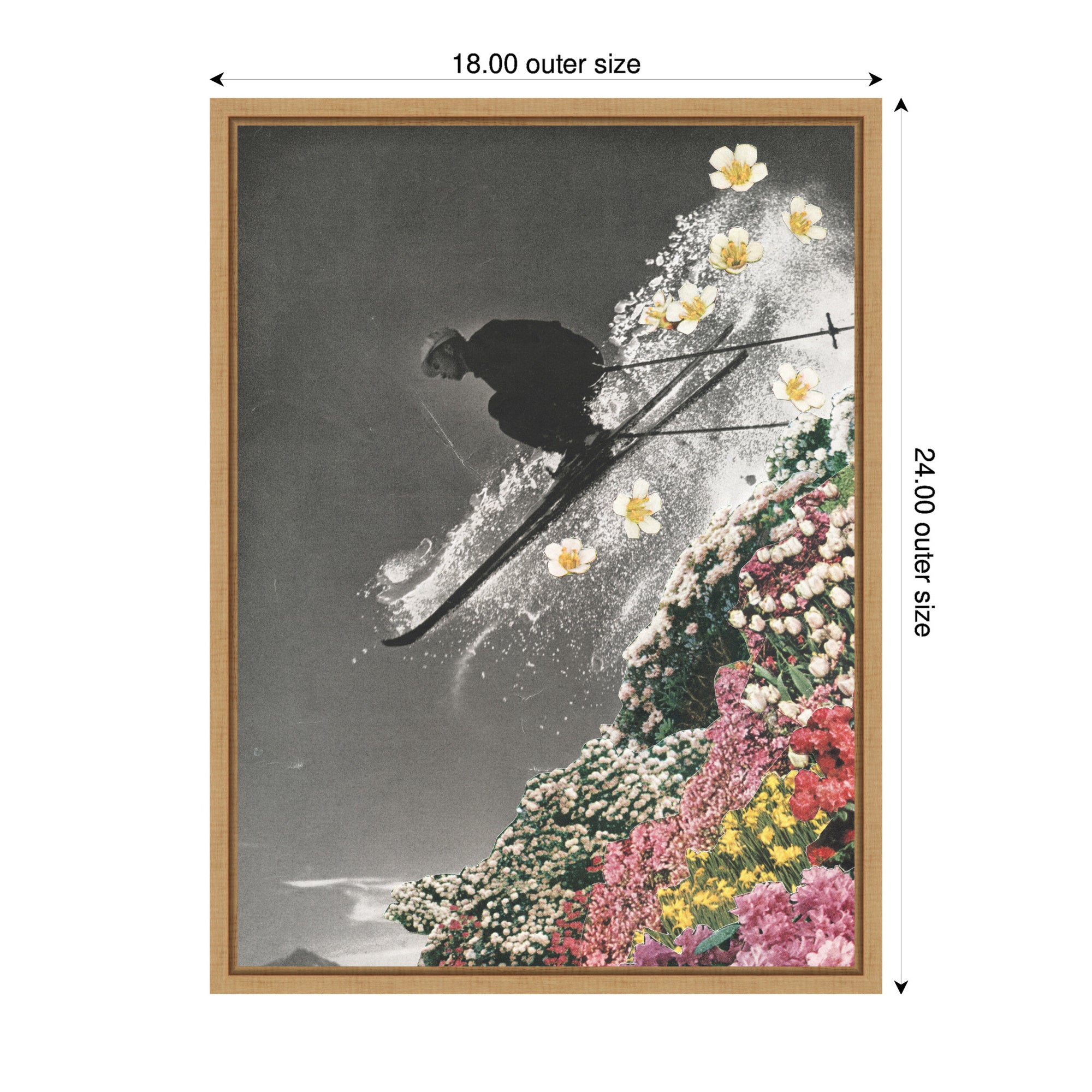 Sylvie Spring Skiing Framed Canvas by Sarah Eisenlohr