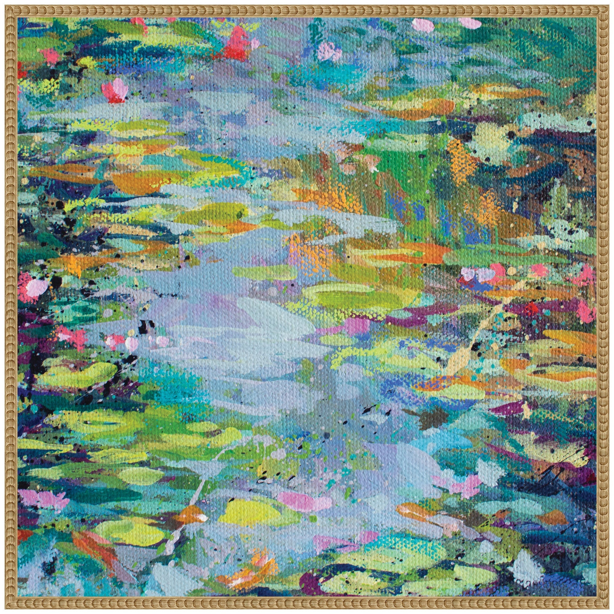 Sylvie Waterlilies at Giverny Framed Canvas by Rachel Christopoulos