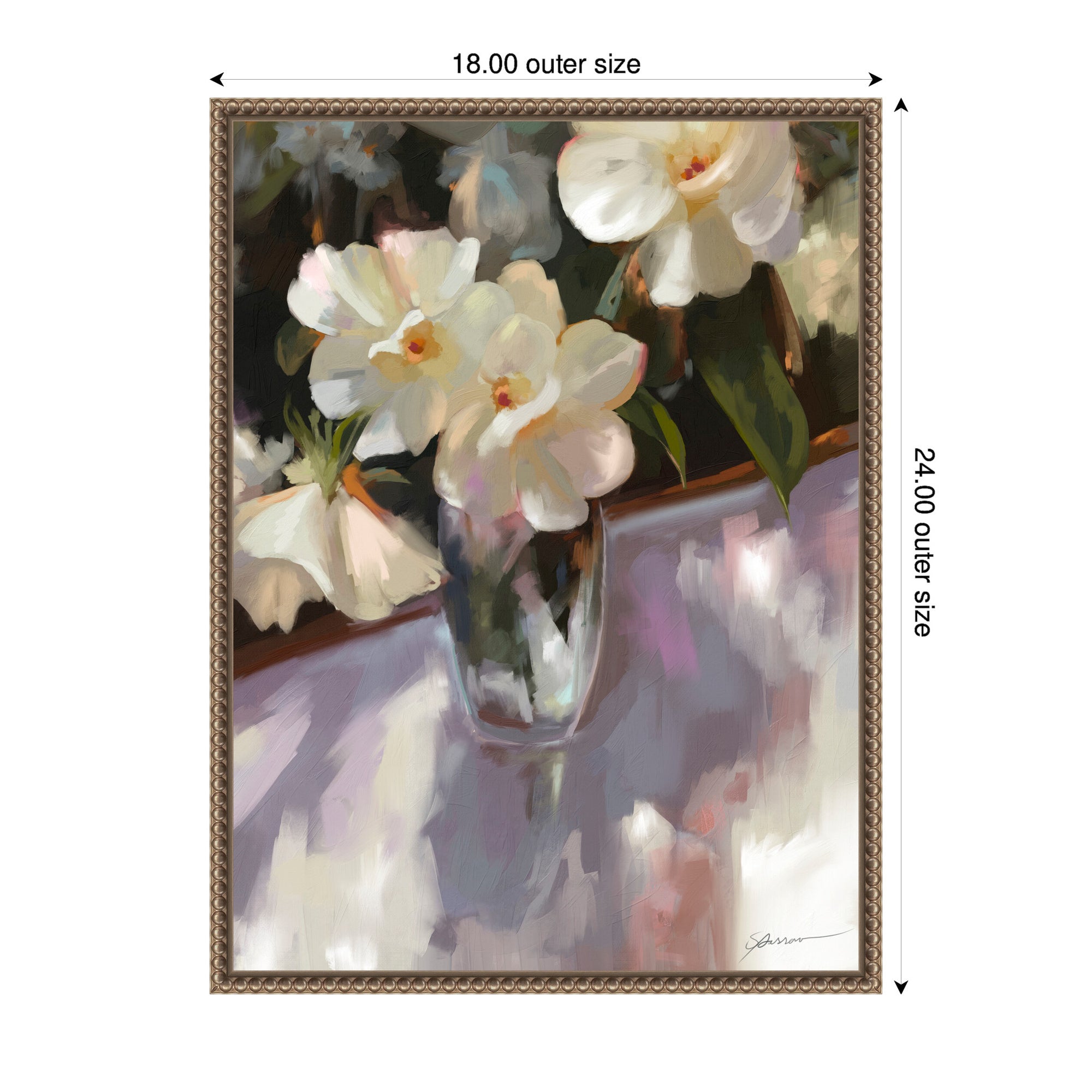 Sylvie Shadow Dance Framed Canvas by Mary Sparrow